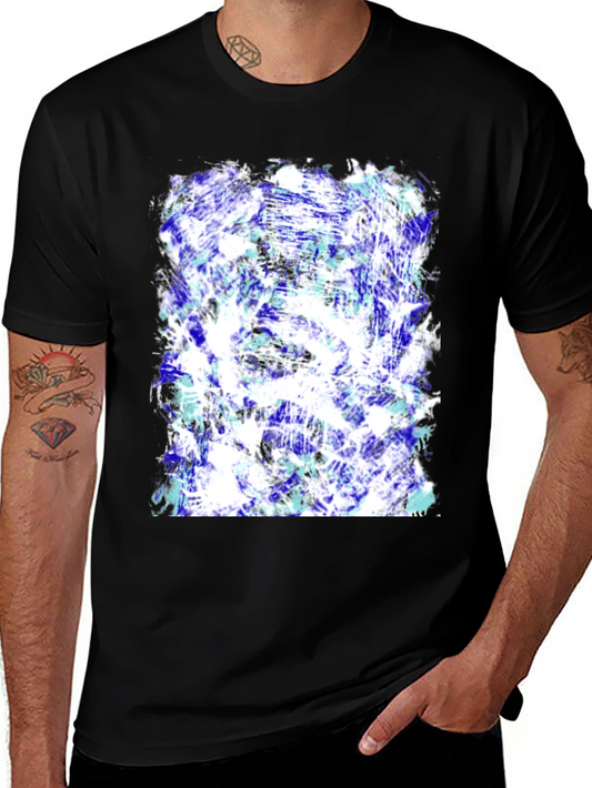 Abstract Art Print Black T-Shirt