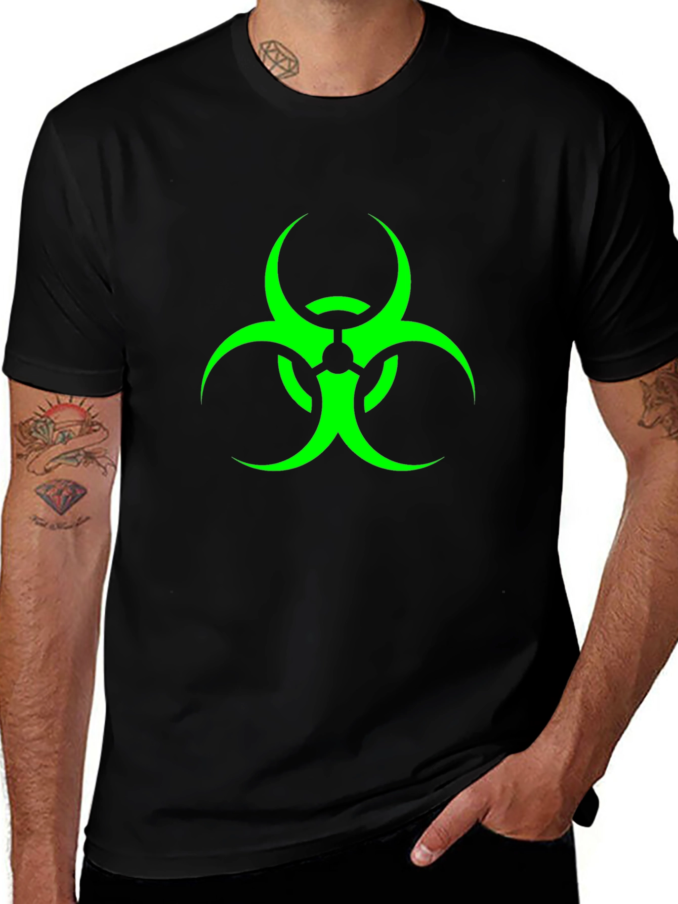 Biohazard Symbol T-Shirt - Black