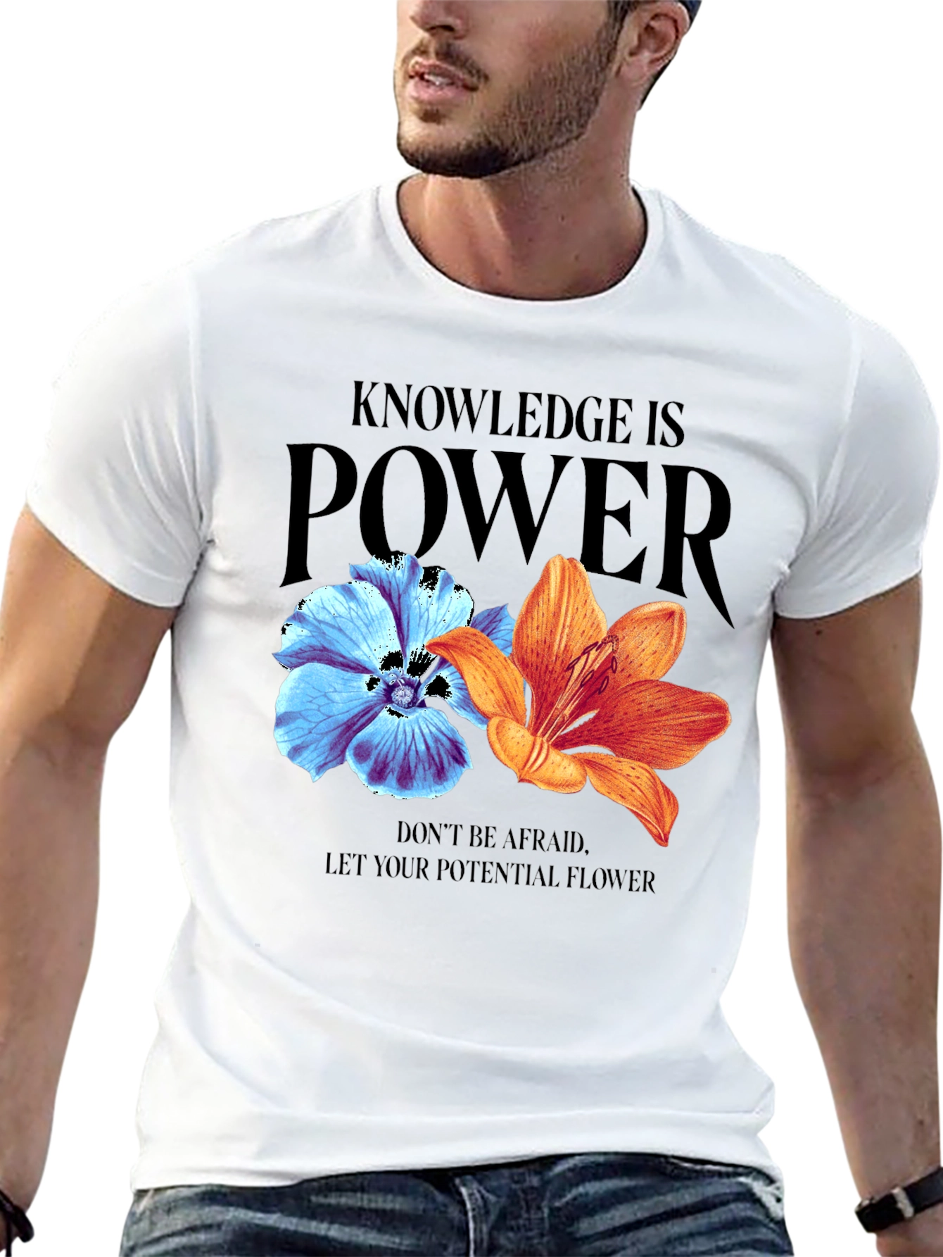 Knowledge is Power Floral T-Shirt