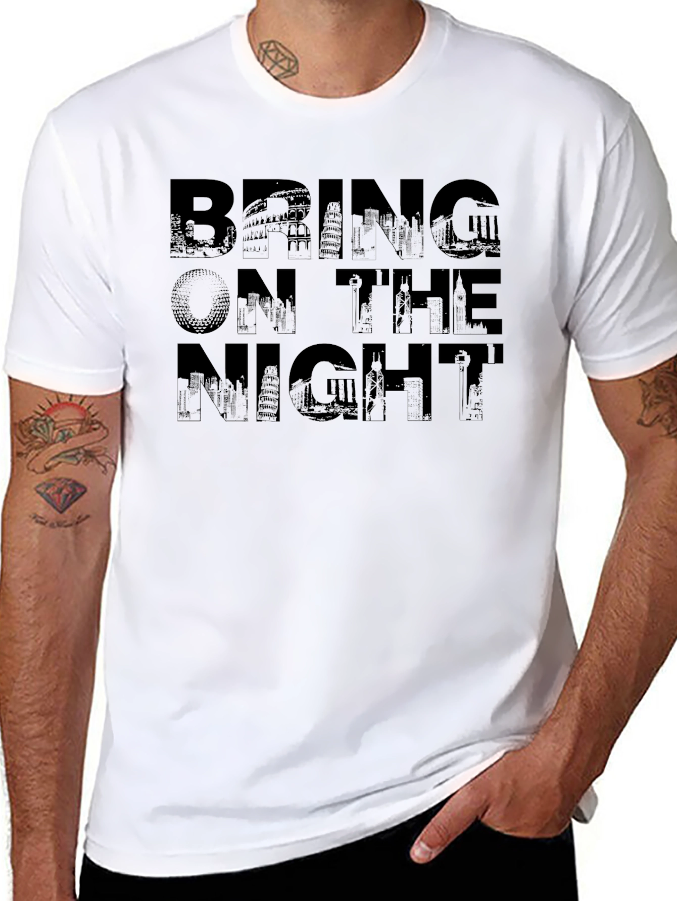 Bring On The Night Graphic Tee - Black