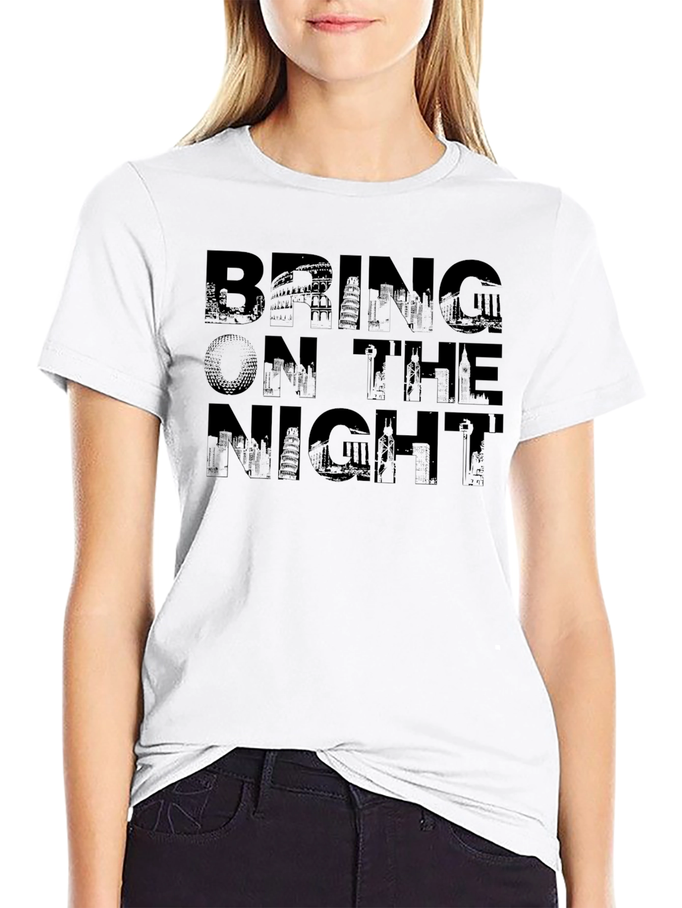 Bring On The Night Graphic Tee - Black