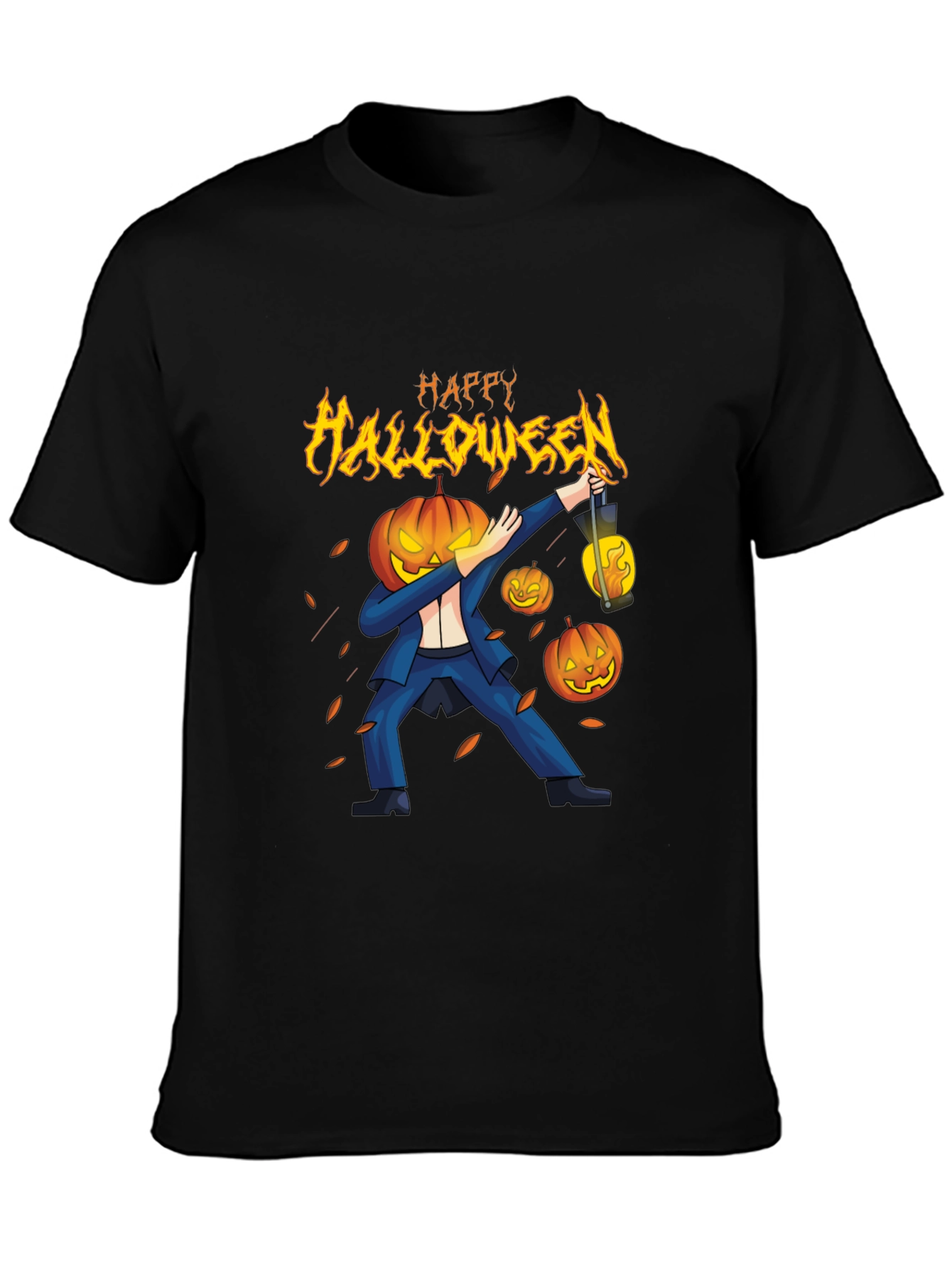 Happy Halloween Pumpkin Head Dabbing T-Shirt