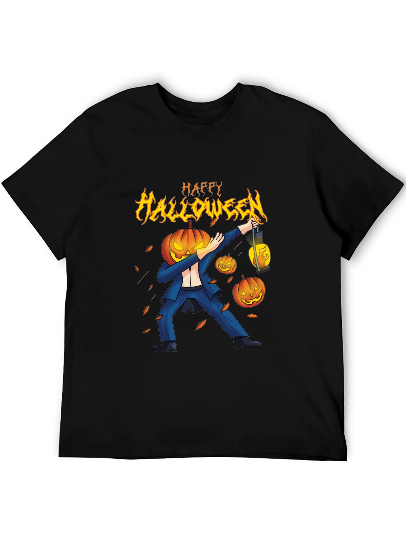 Happy Halloween Pumpkin Head Dabbing T-Shirt