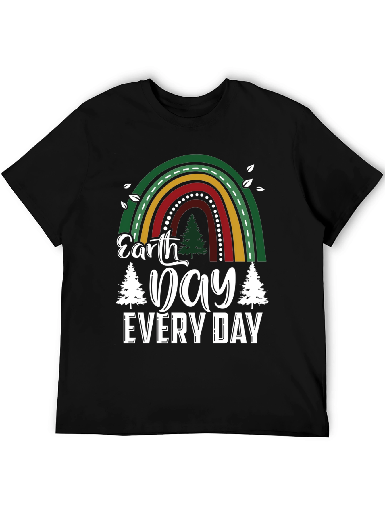 Earth Day Every Day T-Shirt - Rainbow Tree Design