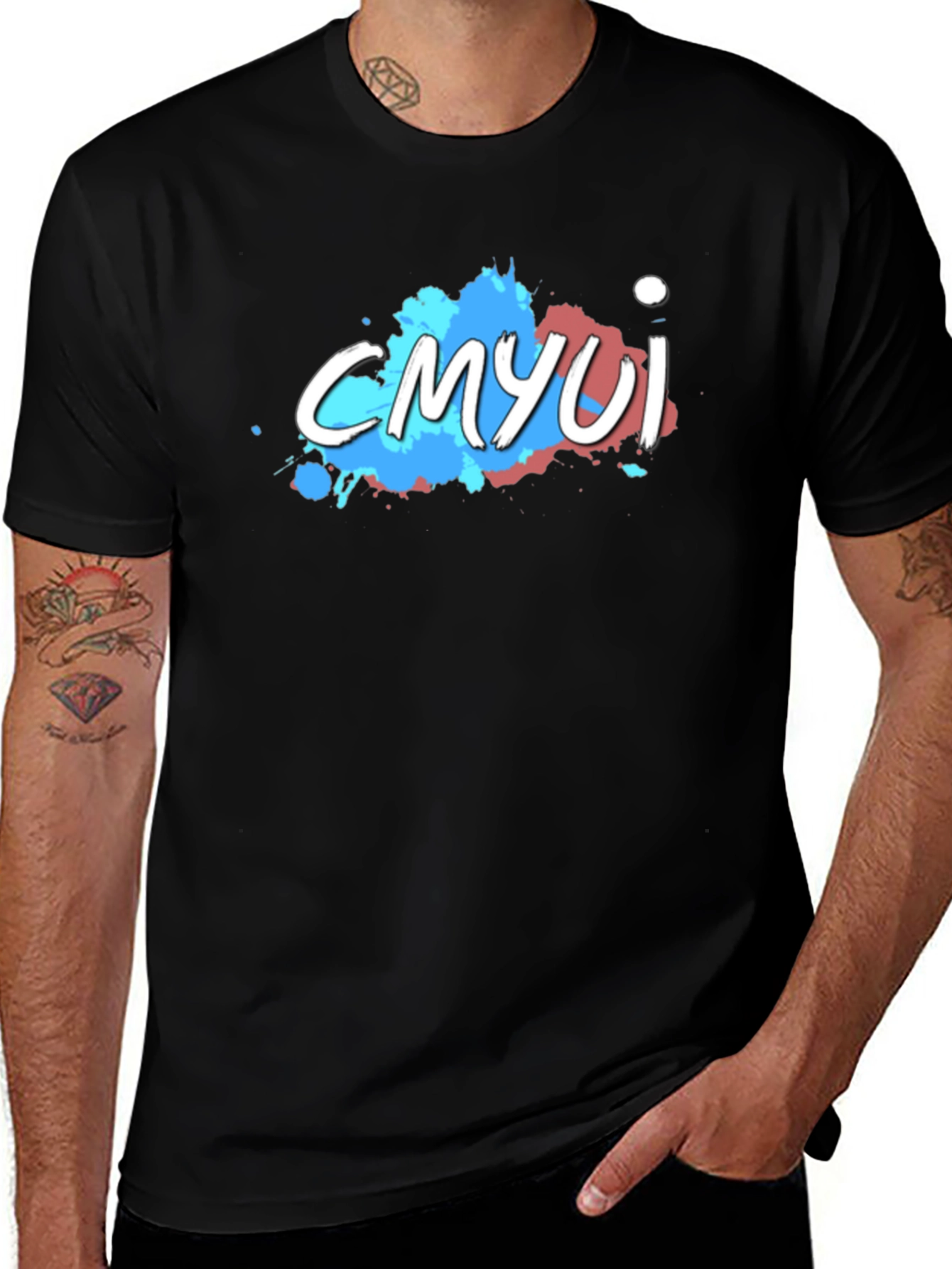 CMYUI Graphic T-Shirt - Black Cotton Tee