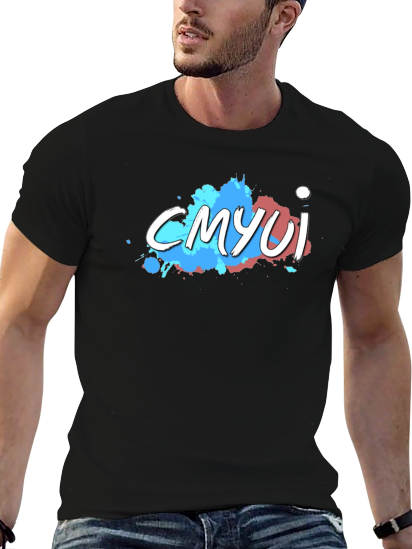 CMYUI Graphic T-Shirt - Black Cotton Tee