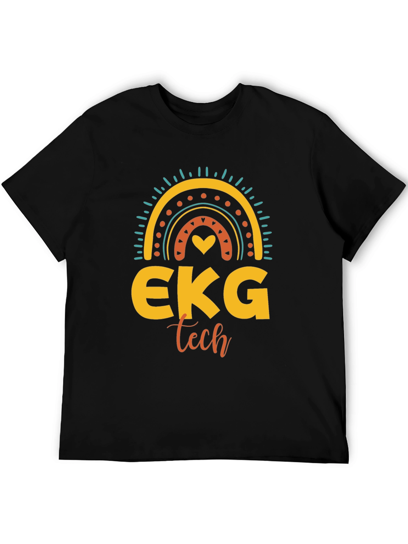 EKG Tech Rainbow Graphic T-Shirt