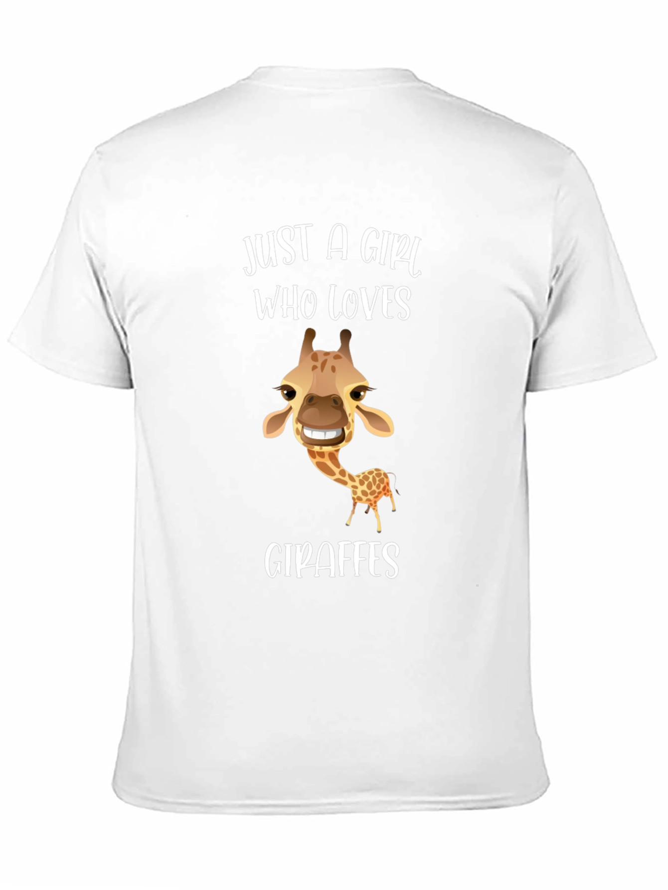 Just a Girl Who Loves Giraffes Black T-Shirt