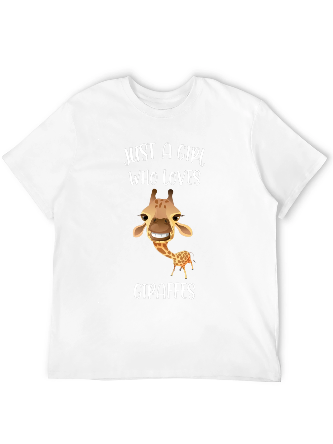 Just a Girl Who Loves Giraffes Black T-Shirt