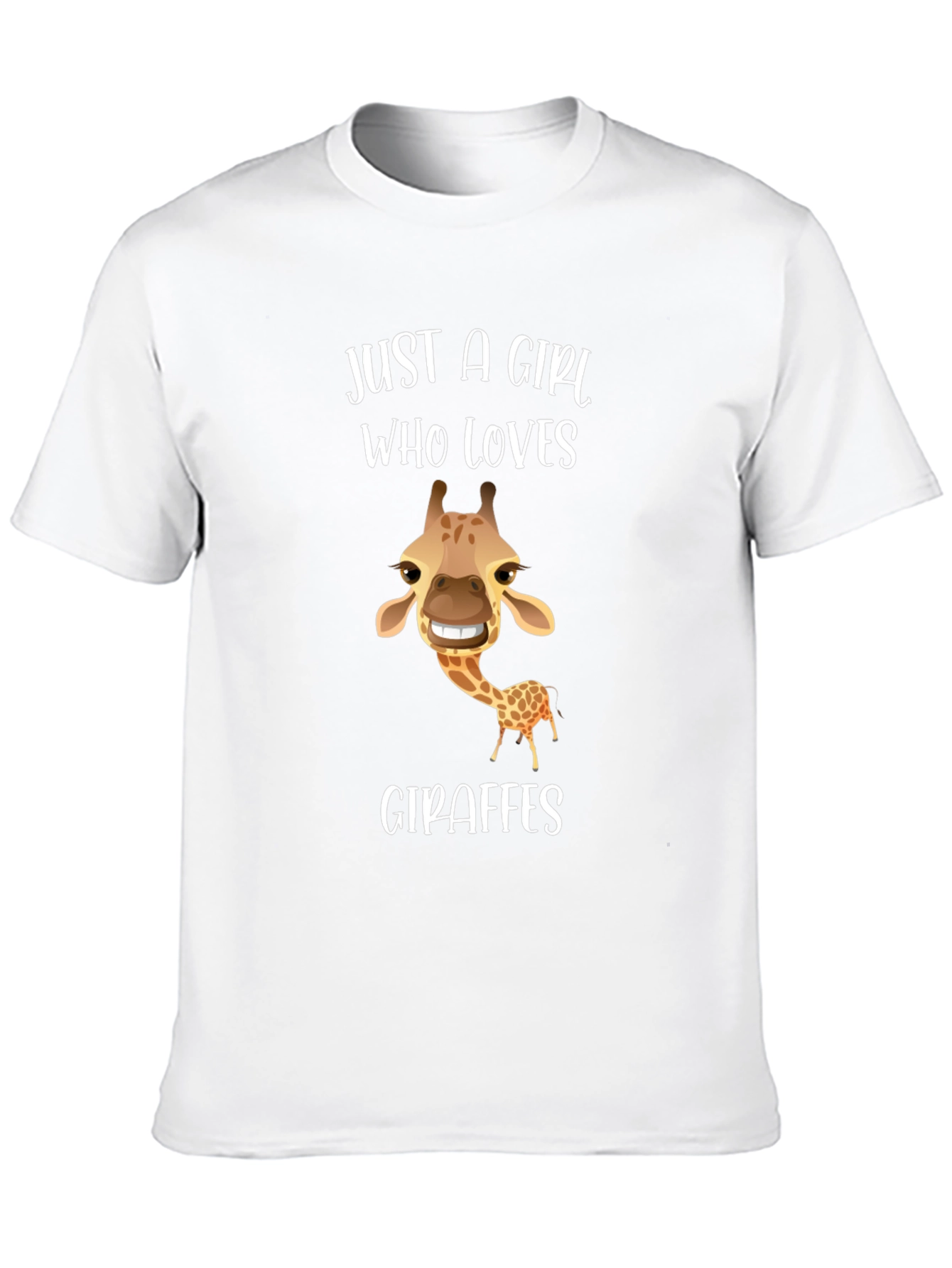 Just a Girl Who Loves Giraffes Black T-Shirt