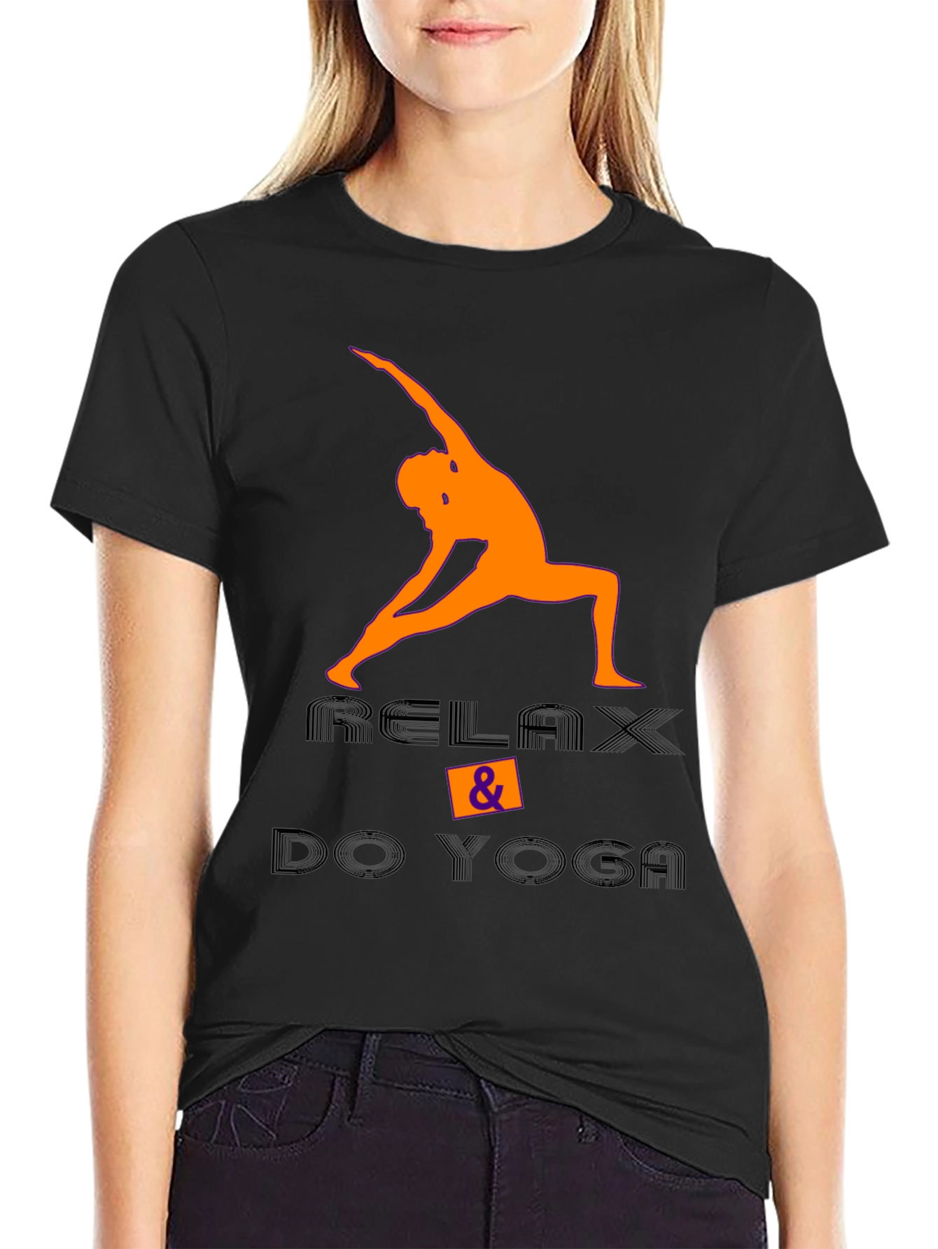 Relax & Do Yoga Black T-Shirt