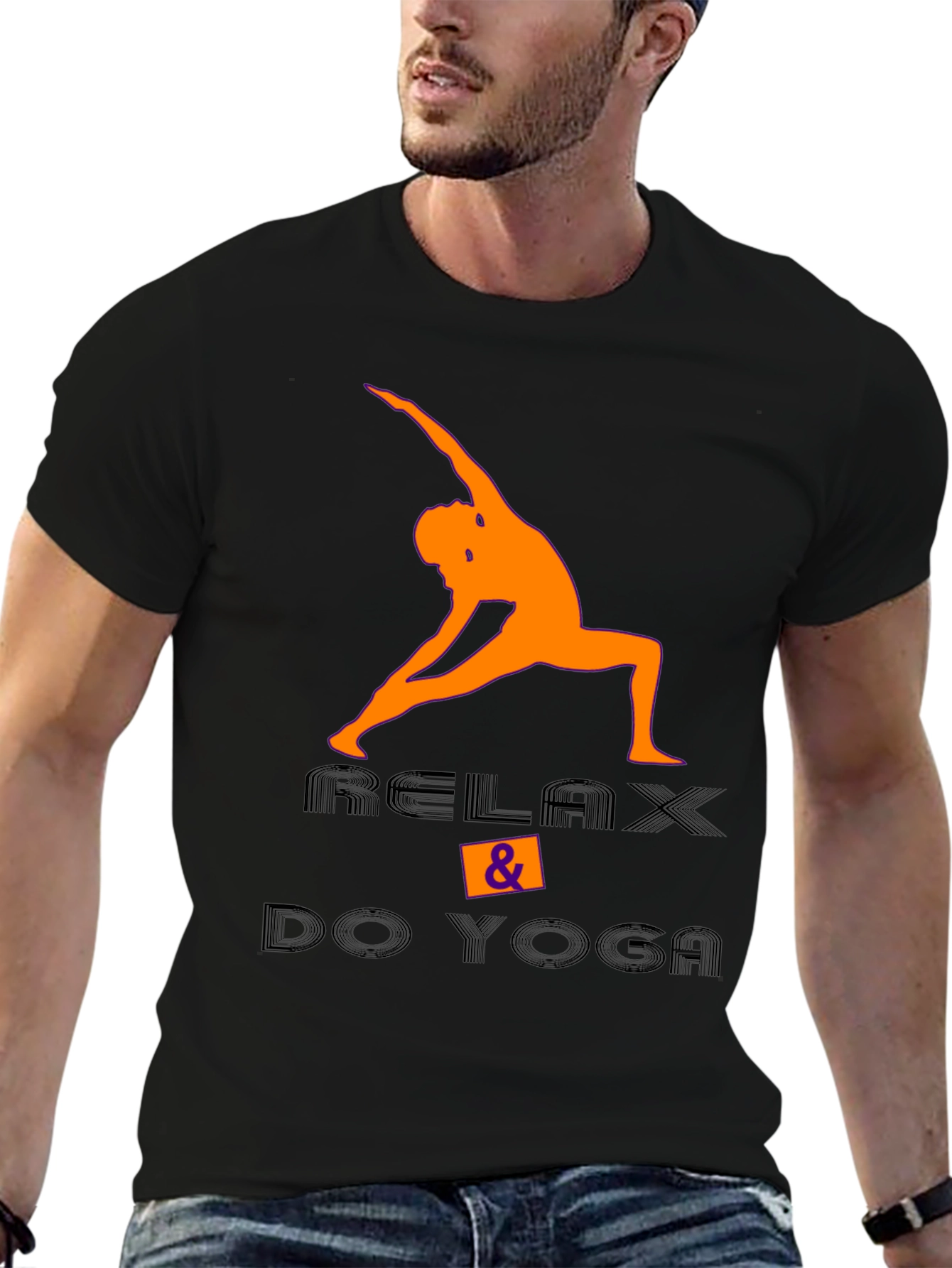 Relax & Do Yoga Black T-Shirt