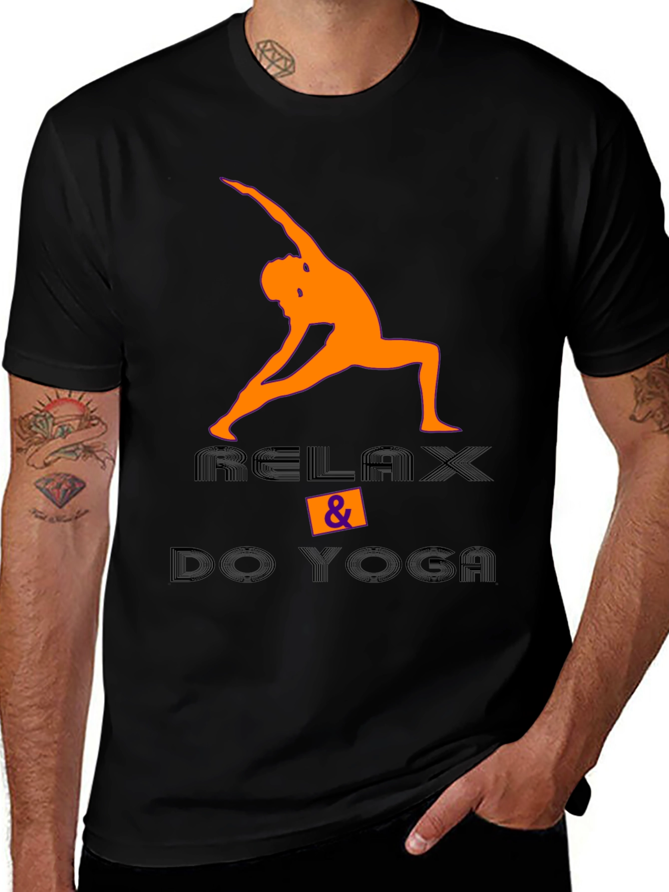 Relax & Do Yoga Black T-Shirt