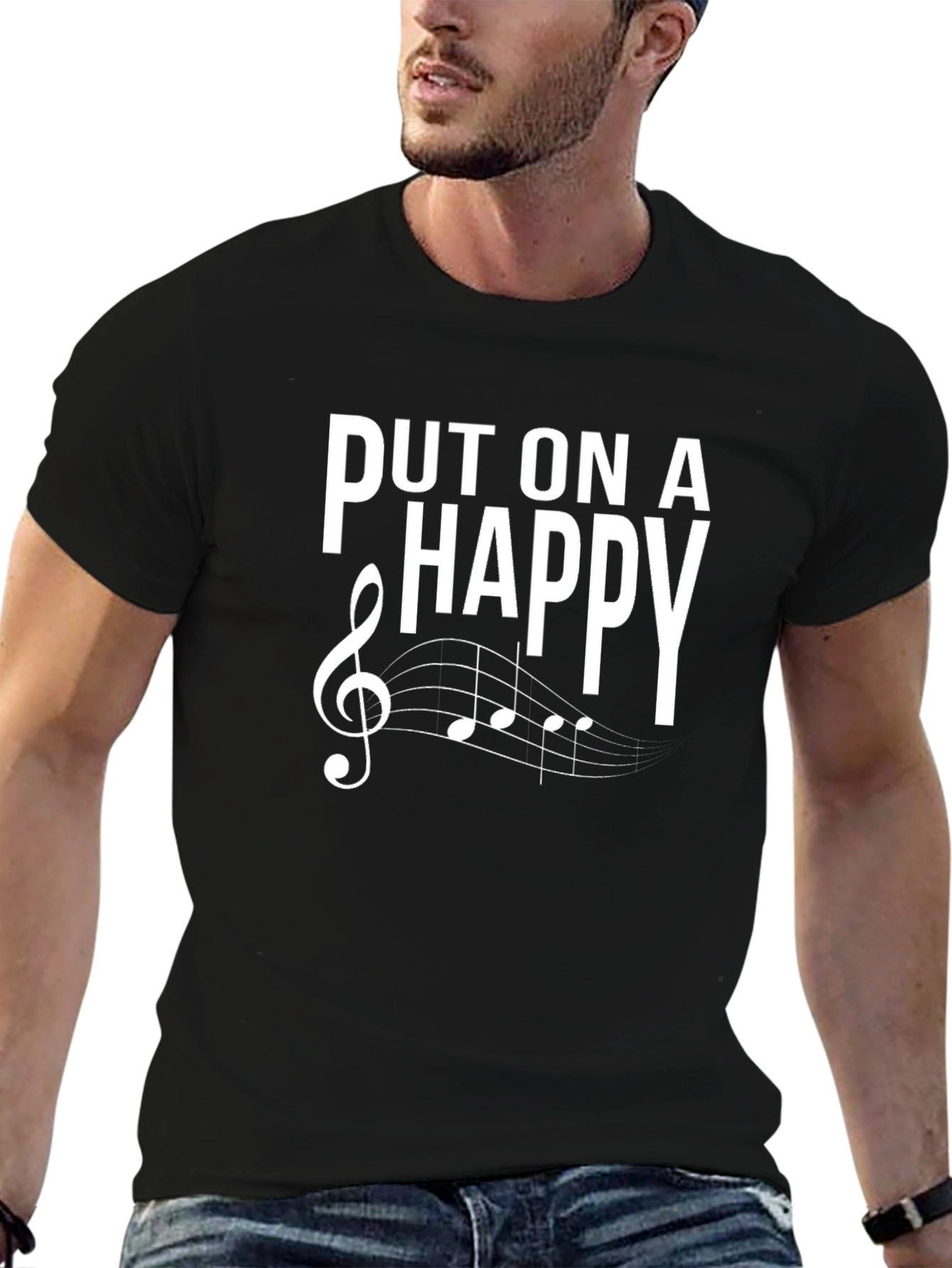 Put On A Happy Face Music T-Shirt