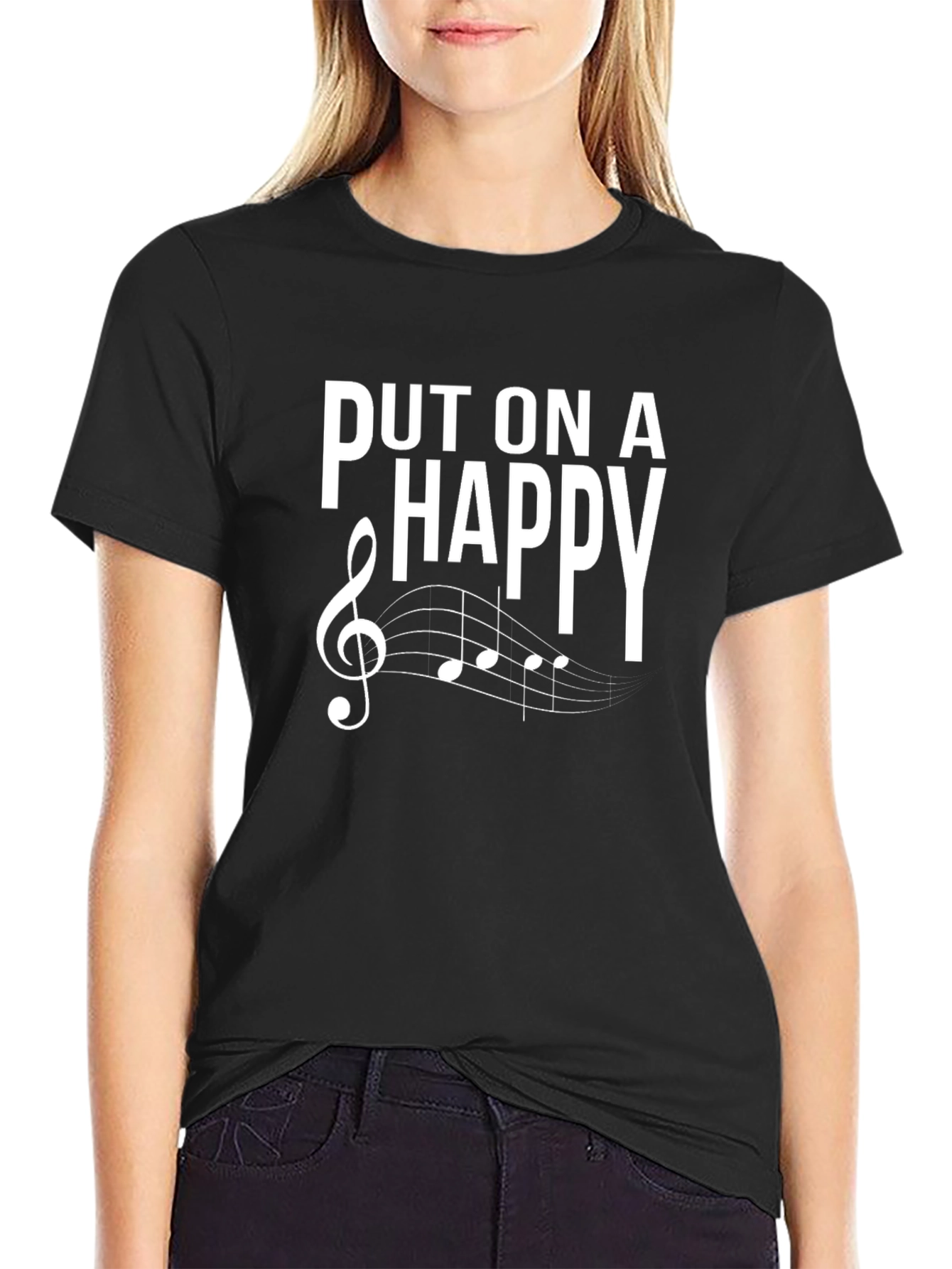 Put On A Happy Face Music T-Shirt
