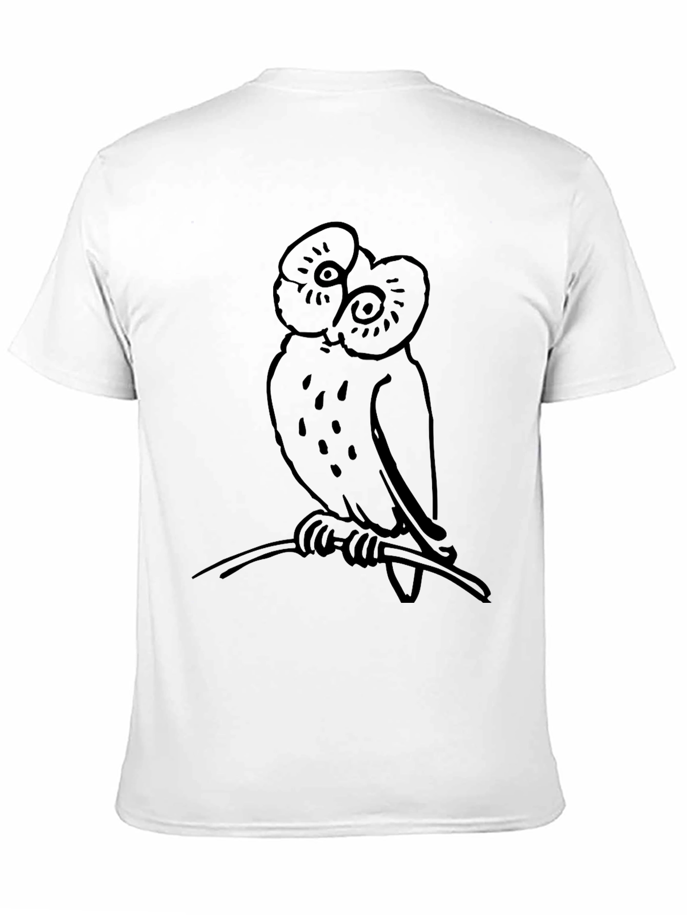 Owl Graphic T-Shirt - Black Cotton Tee
