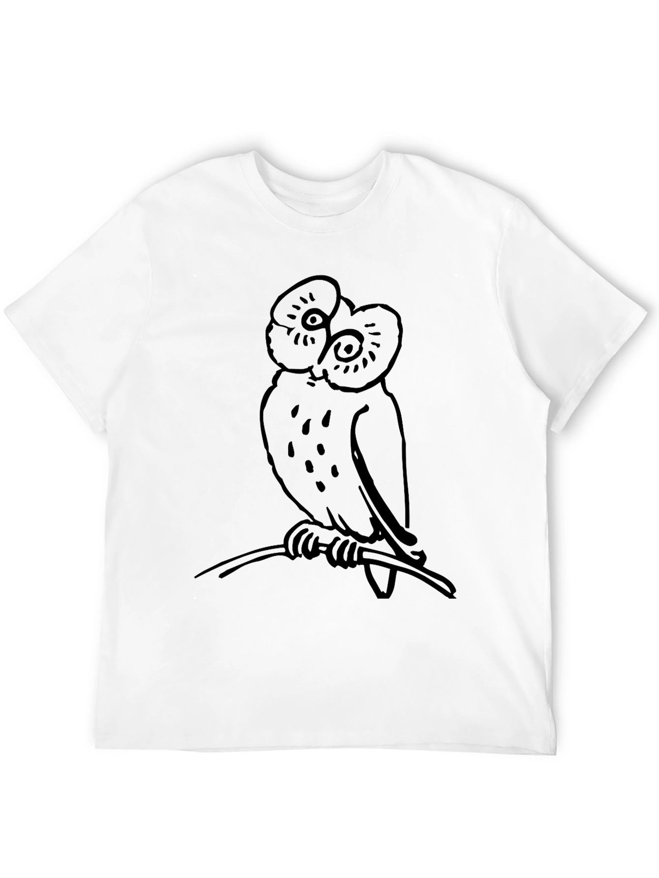 Owl Graphic T-Shirt - Black Cotton Tee