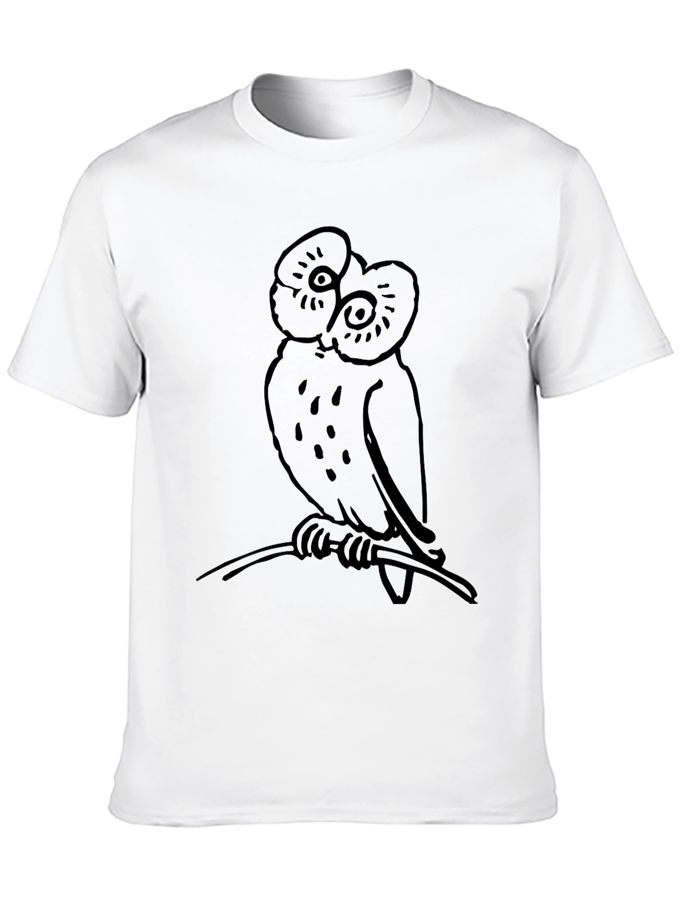 Owl Graphic T-Shirt - Black Cotton Tee