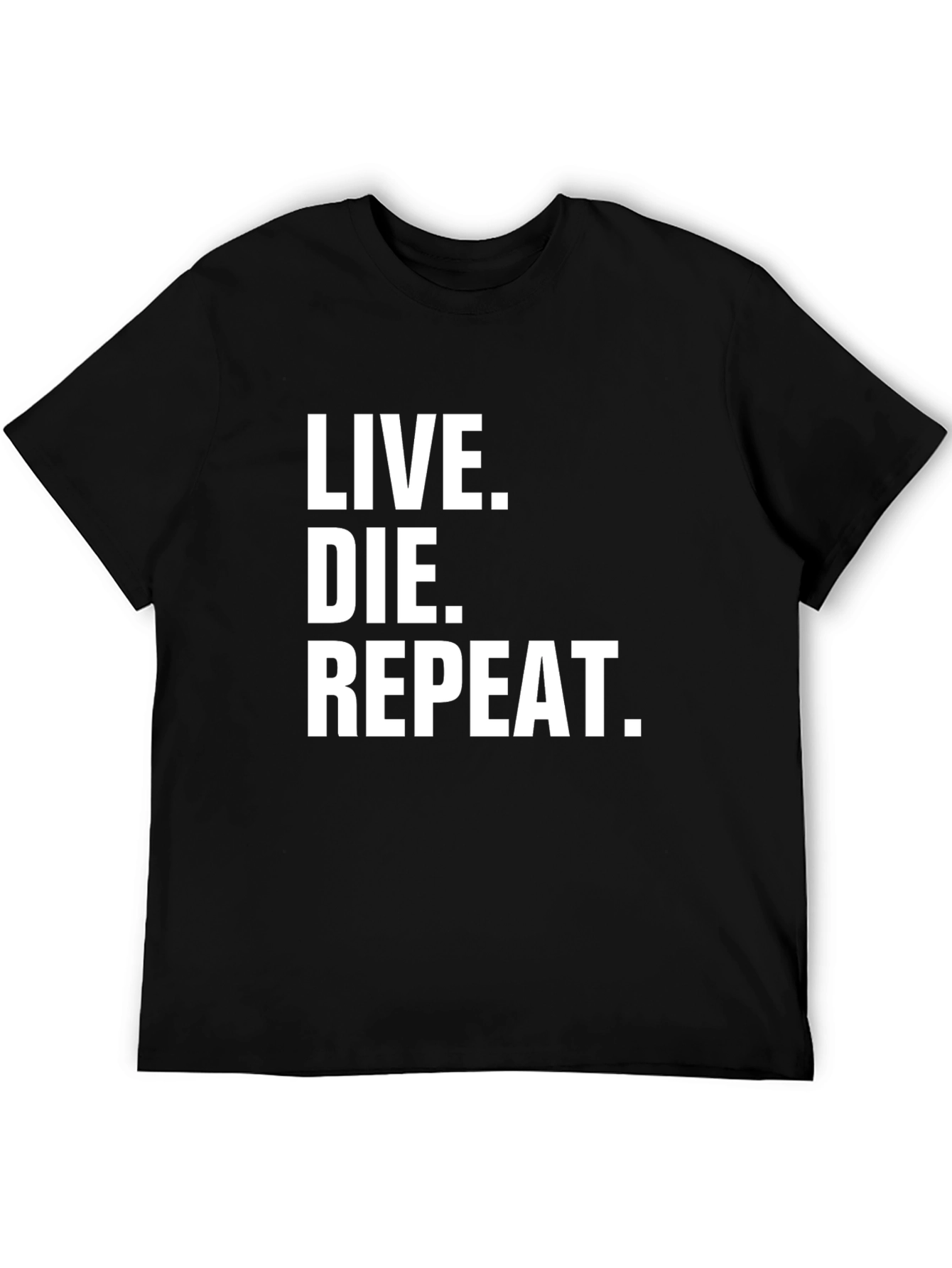 Live Die Repeat Graphic Tee - Black Cotton Blend