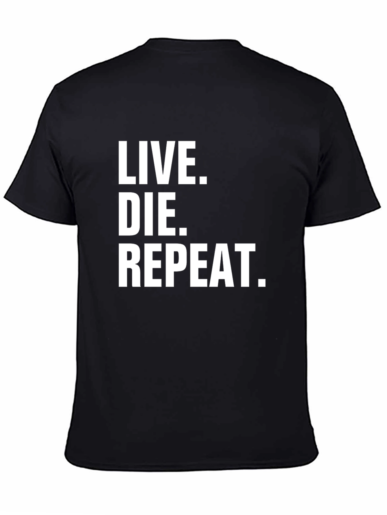 Live Die Repeat Graphic Tee - Black Cotton Blend