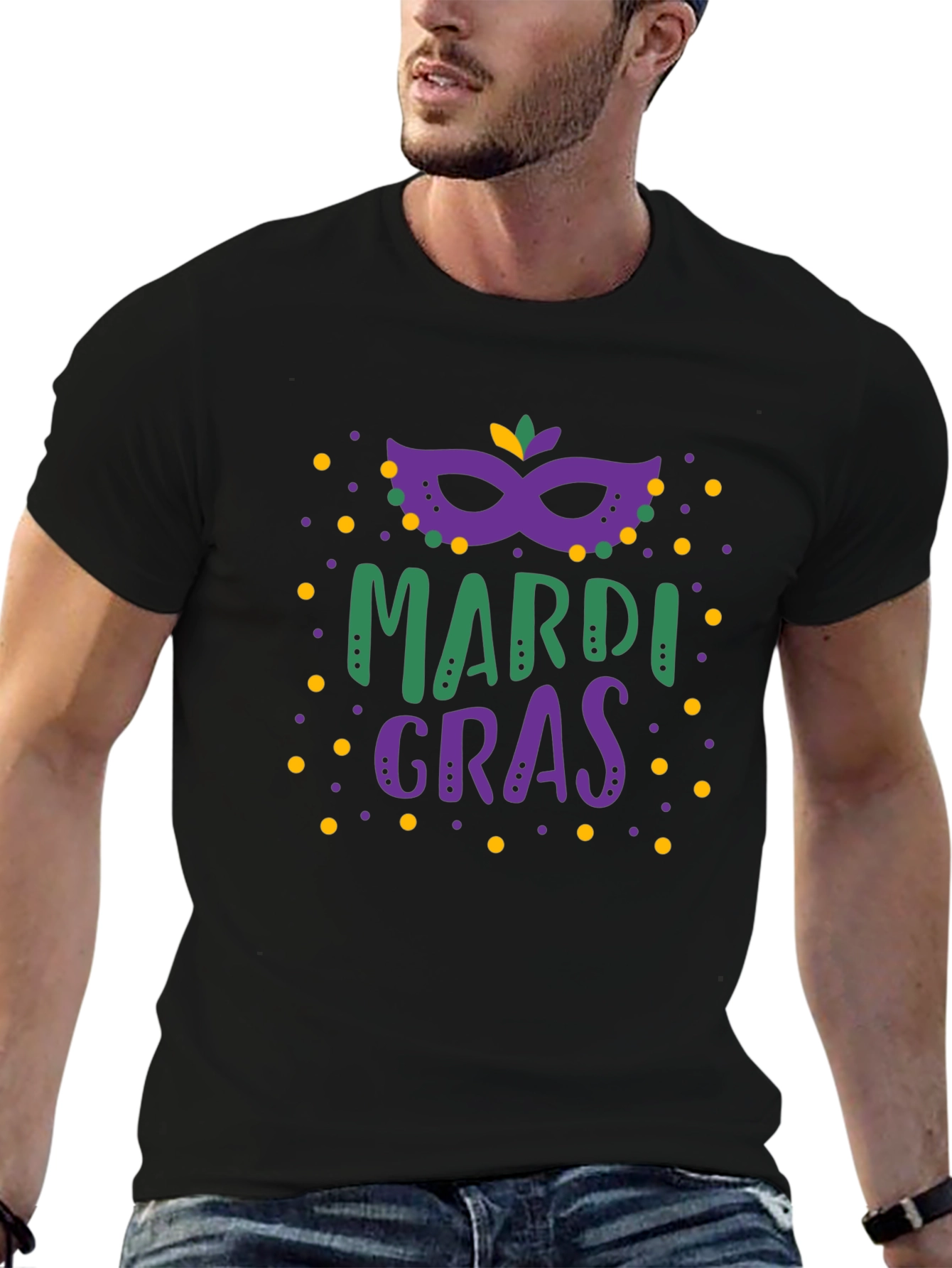 Mardi Gras Mask T-Shirt - Celebration Tee