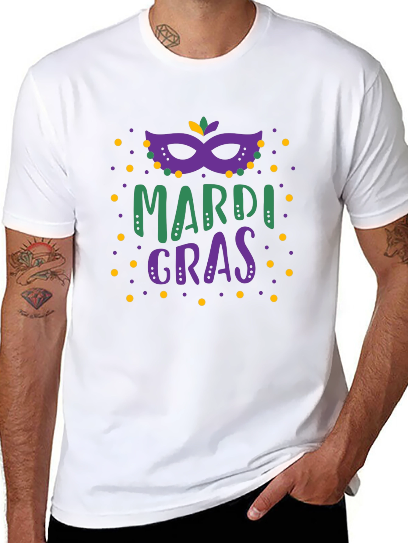 Mardi Gras Mask T-Shirt - Celebration Tee