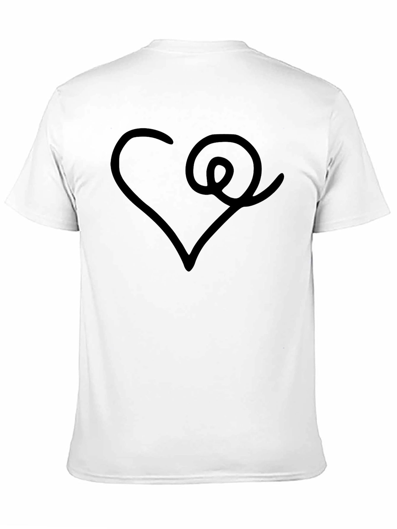 Heart & Swirl Black T-Shirt