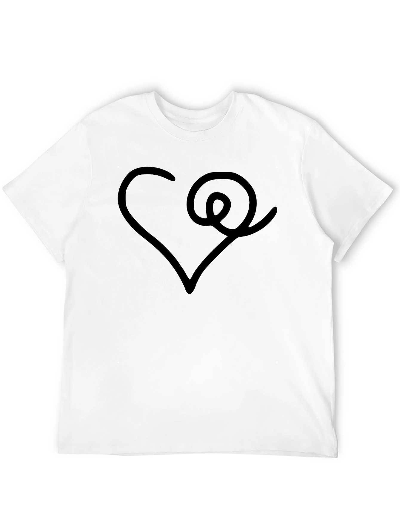 Heart & Swirl Black T-Shirt