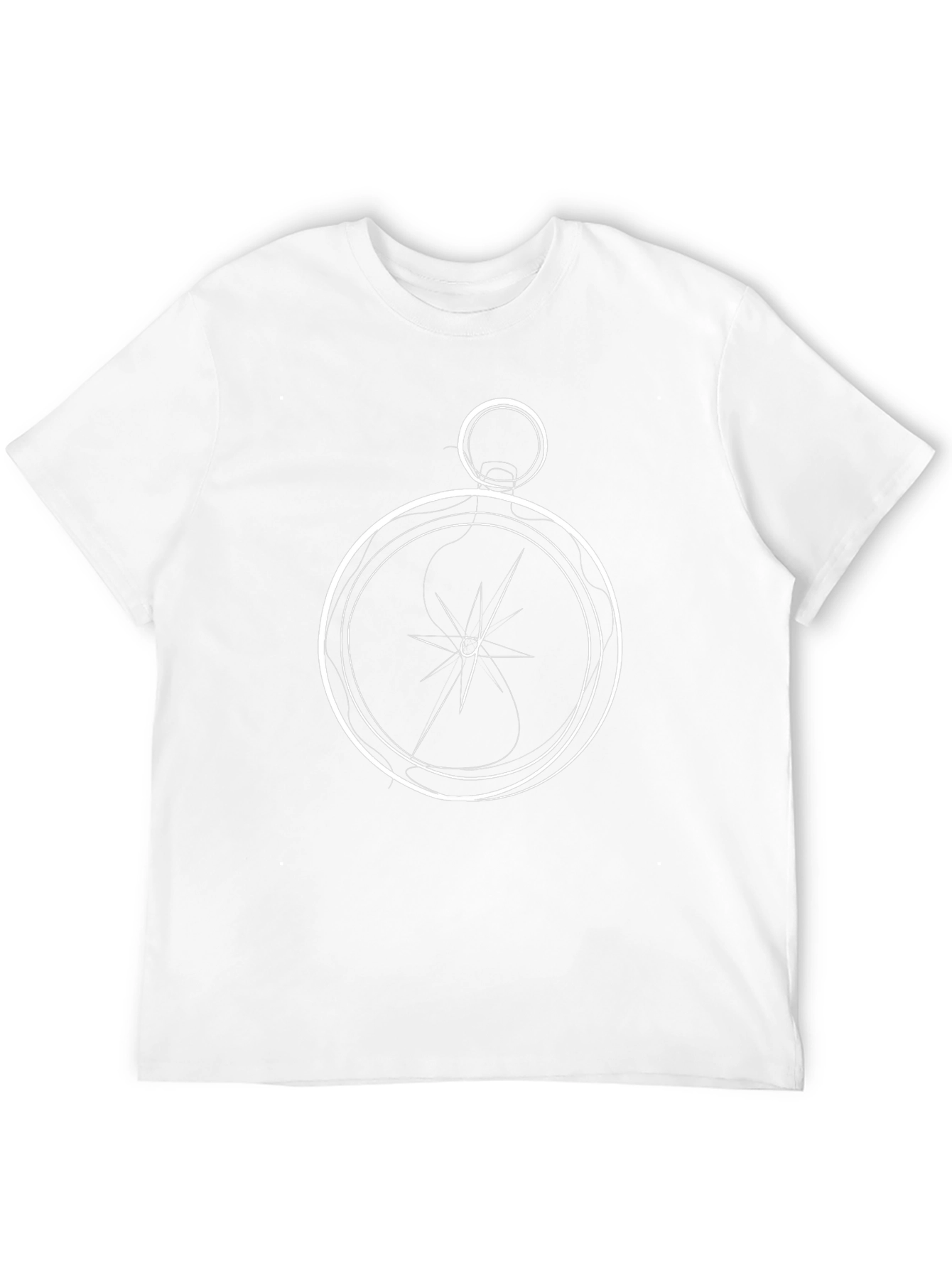 Compass Graphic Print Black T-Shirt