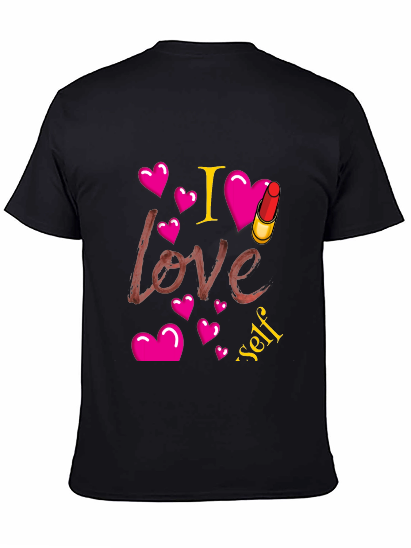 I Love Myself Lipstick Heart Tee