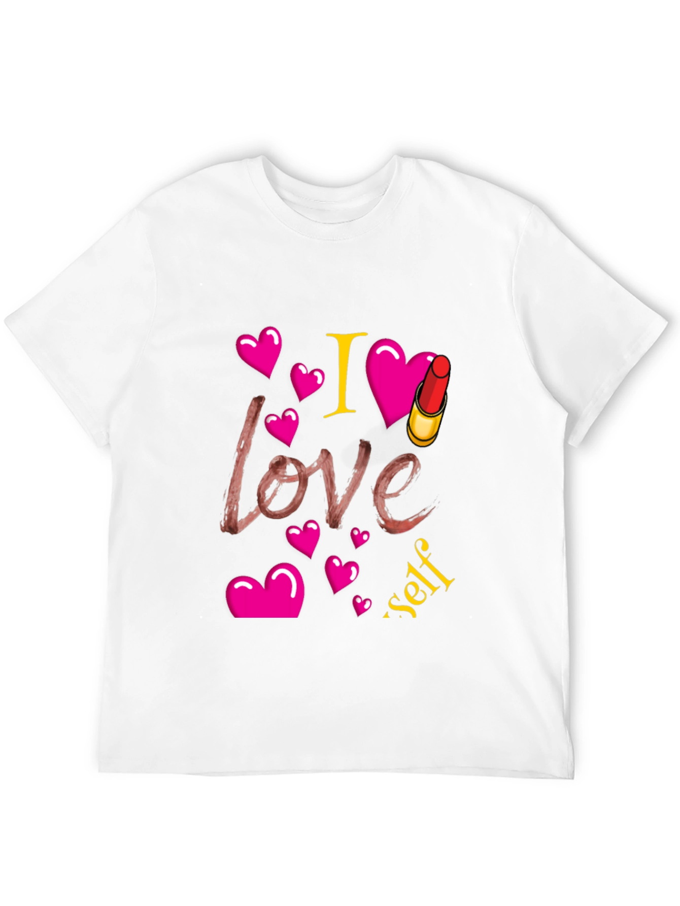 I Love Myself Lipstick Heart Tee