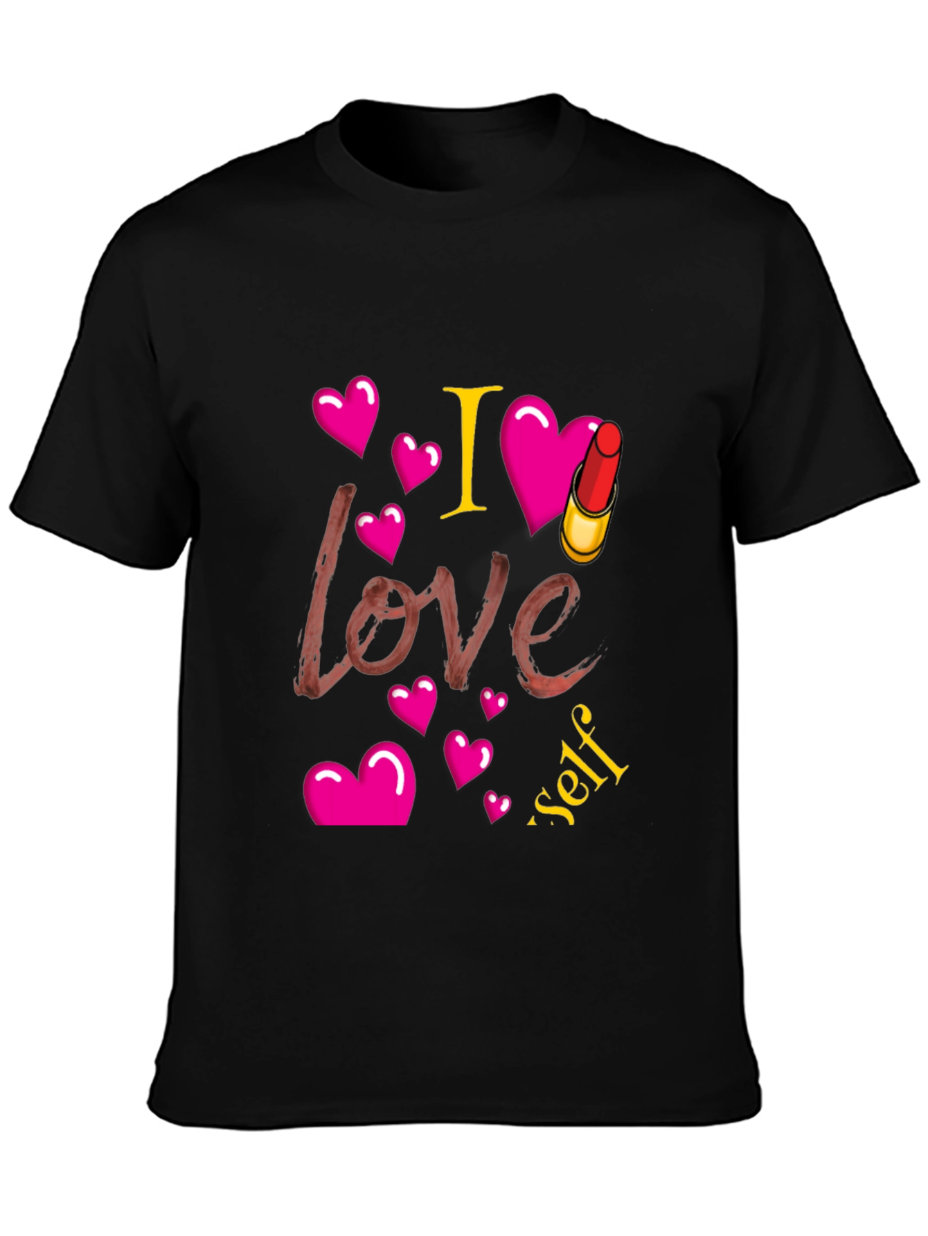 I Love Myself Lipstick Heart Tee