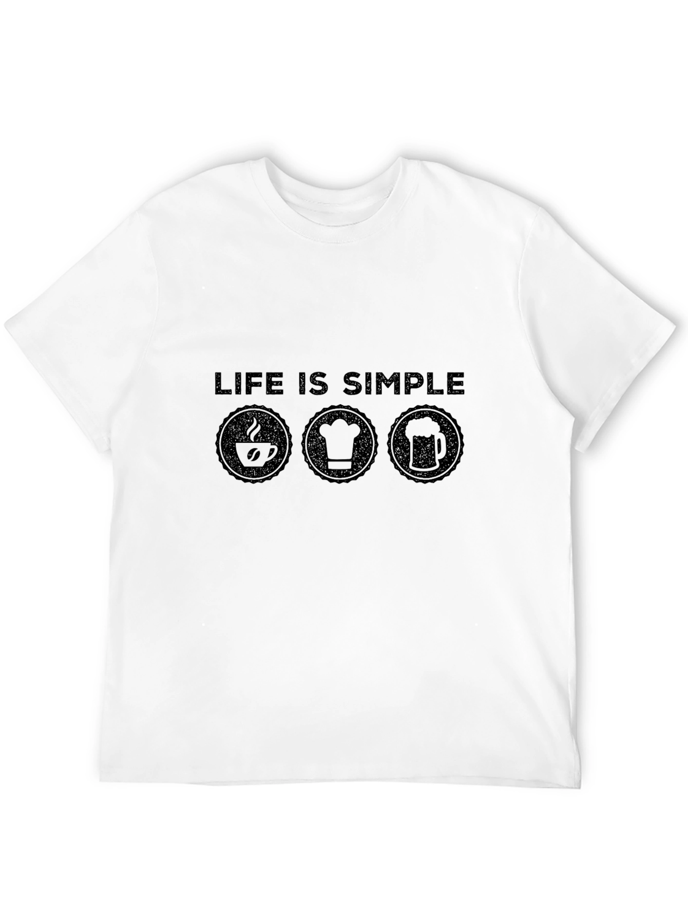Life is Simple T-Shirt - Coffee Chef Beer