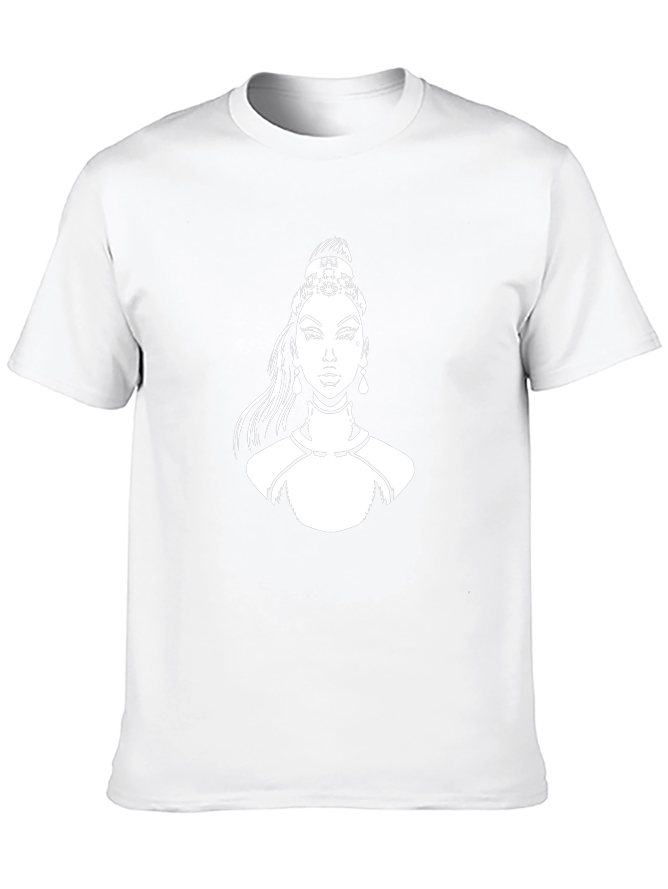 Graphic Tee - Woman with Crown Black T-Shirt