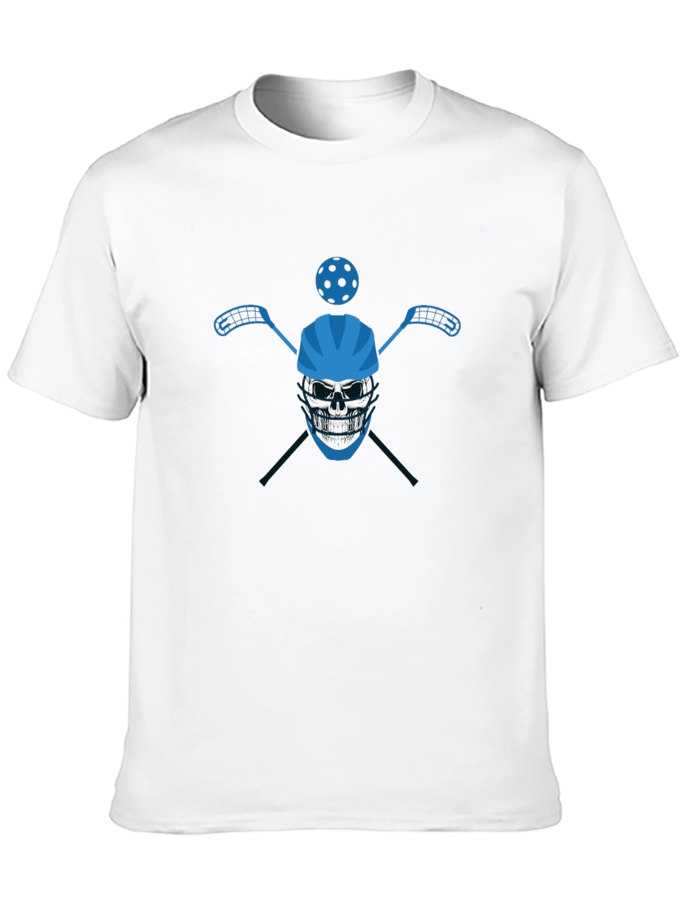 Floorball Player Black Graphic T-Shirt