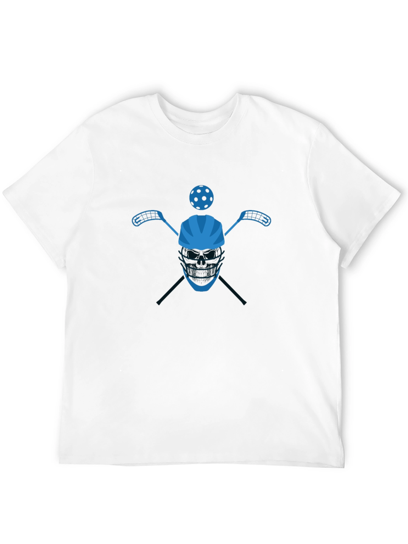 Floorball Player Black Graphic T-Shirt