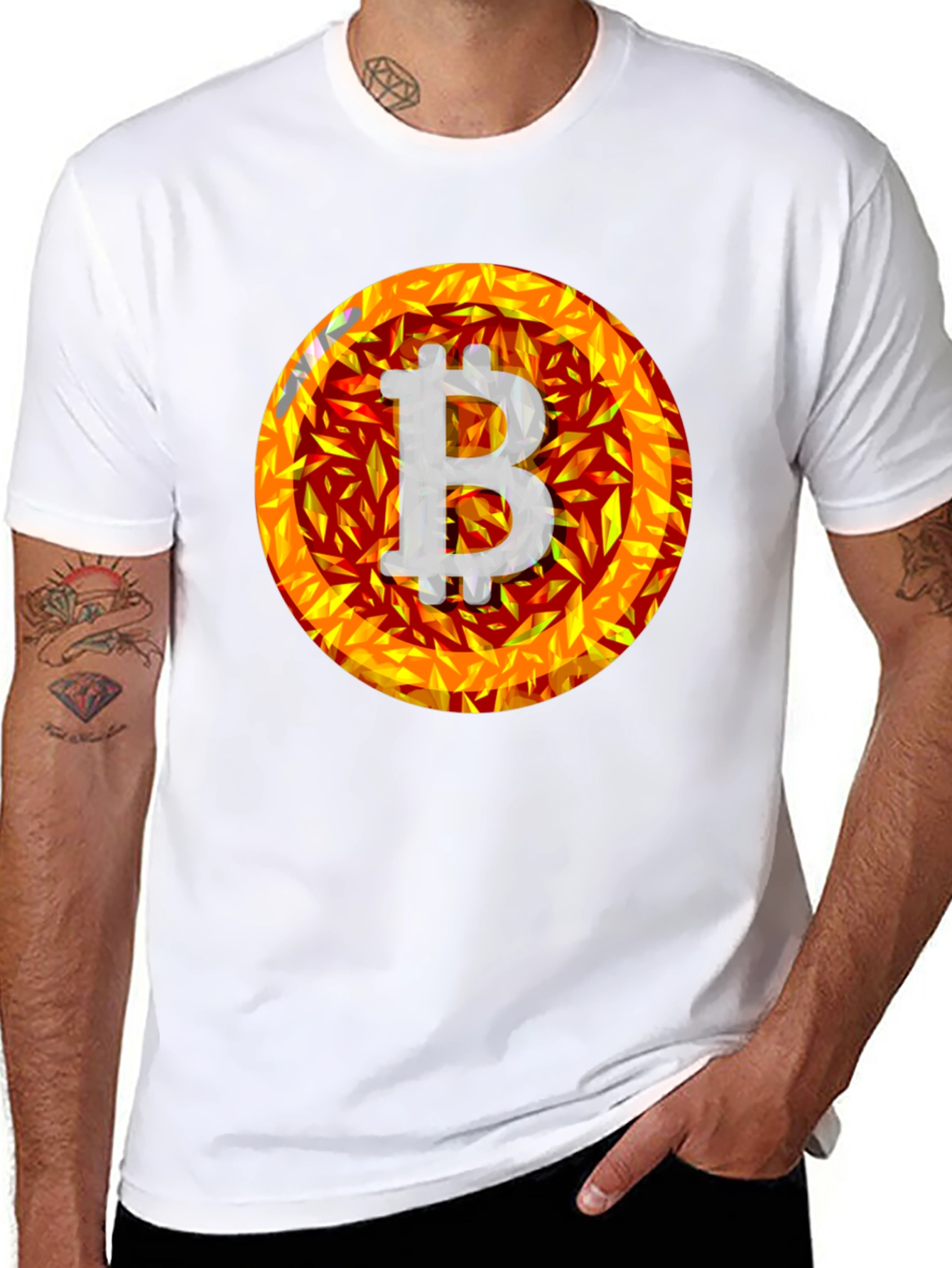 Bitcoin Flame Graphic Tee - Crypto Fashion