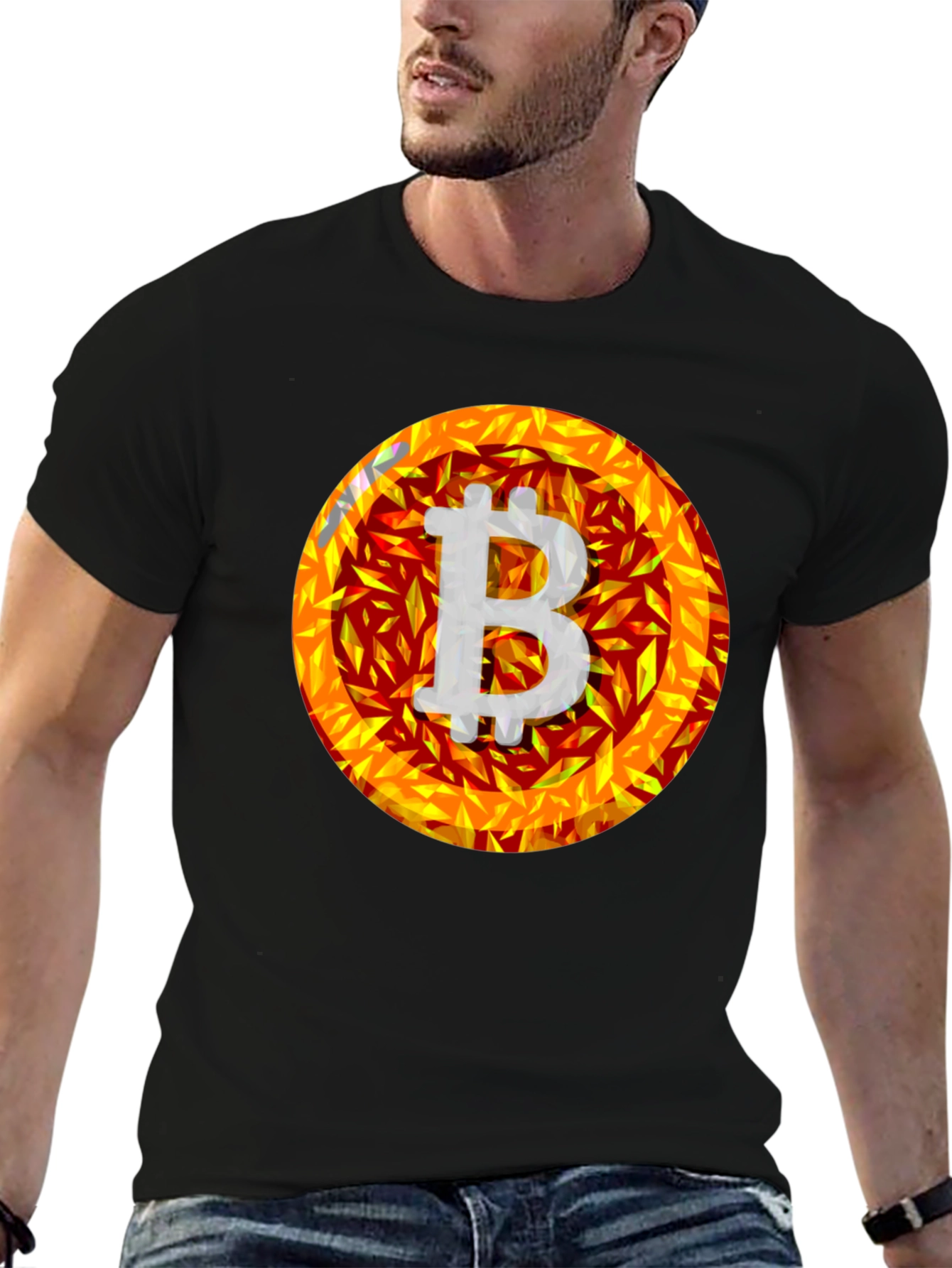 Bitcoin Flame Graphic Tee - Crypto Fashion
