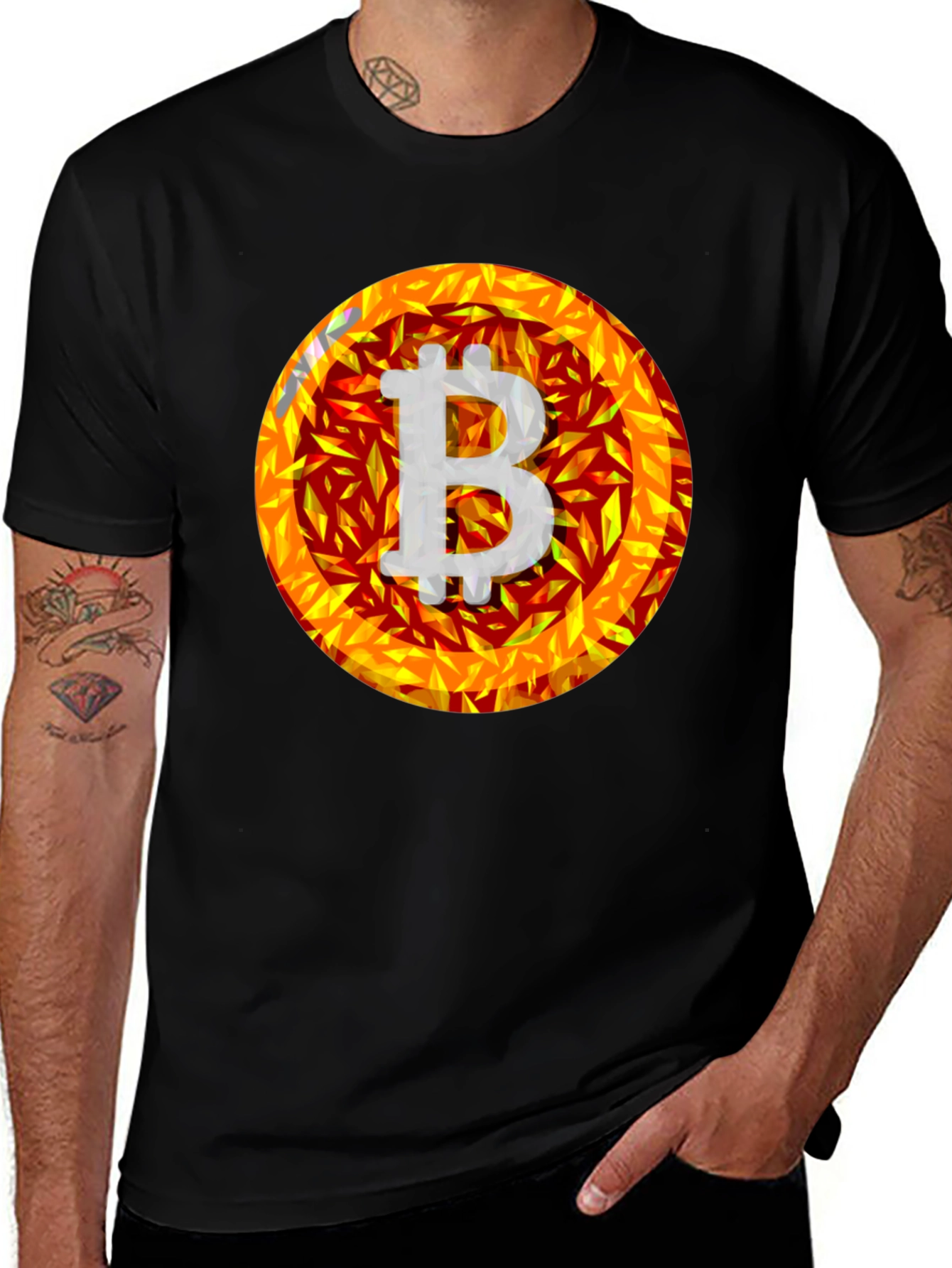 Bitcoin Flame Graphic Tee - Crypto Fashion