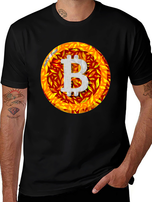 Bitcoin Flame Graphic Tee - Crypto Fashion