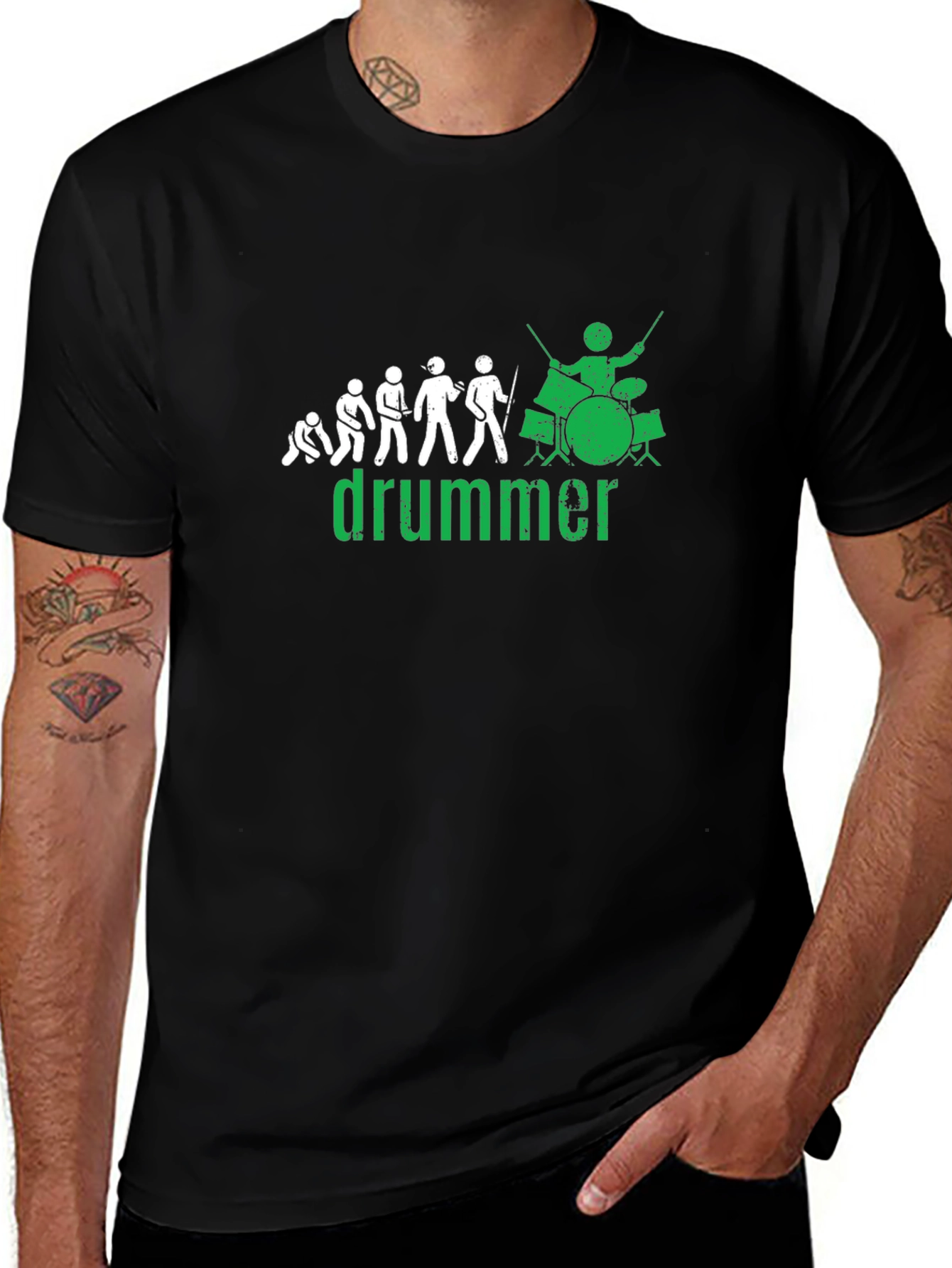 Drummer Evolution Black T-Shirt