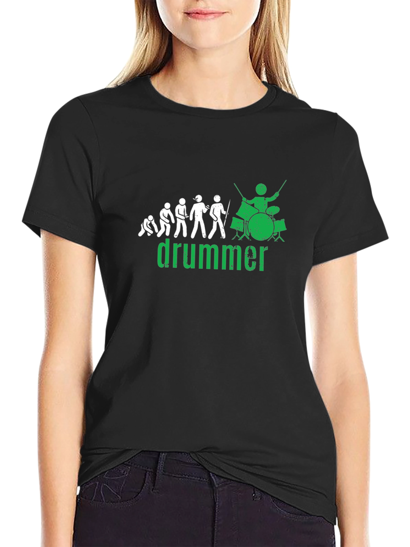 Drummer Evolution Black T-Shirt