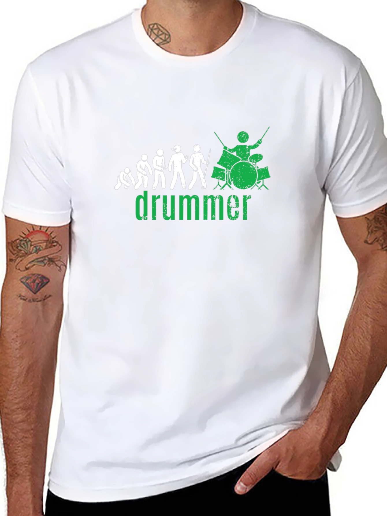 Drummer Evolution Black T-Shirt