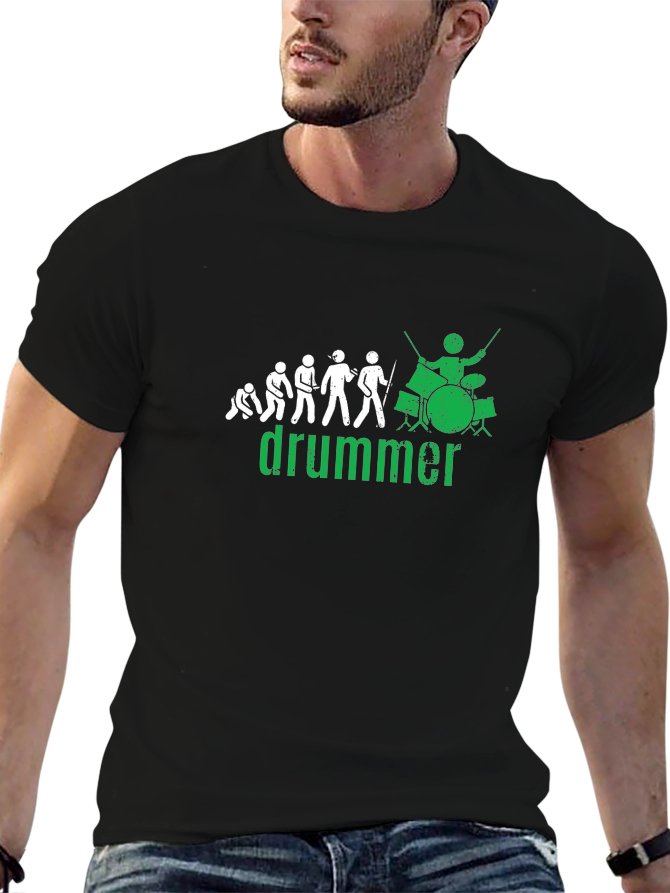 Drummer Evolution Black T-Shirt