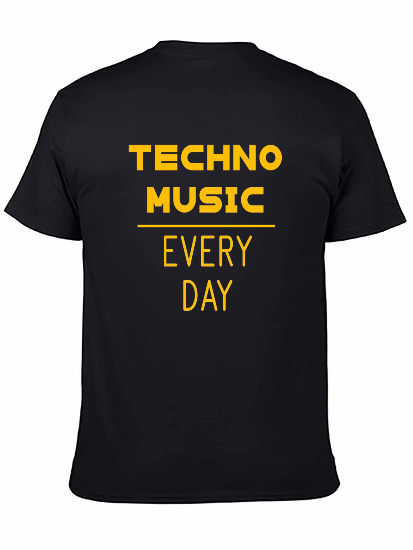 Techno Music Every Day Black T-Shirt