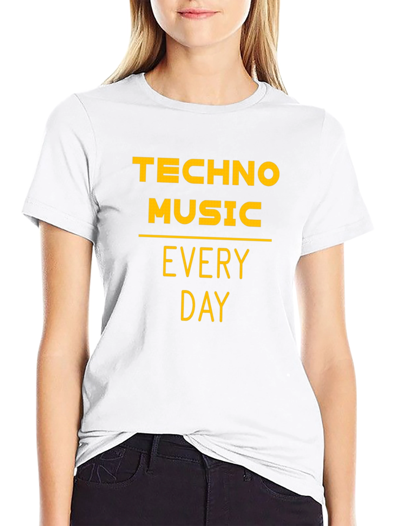 Techno Music Every Day Black T-Shirt
