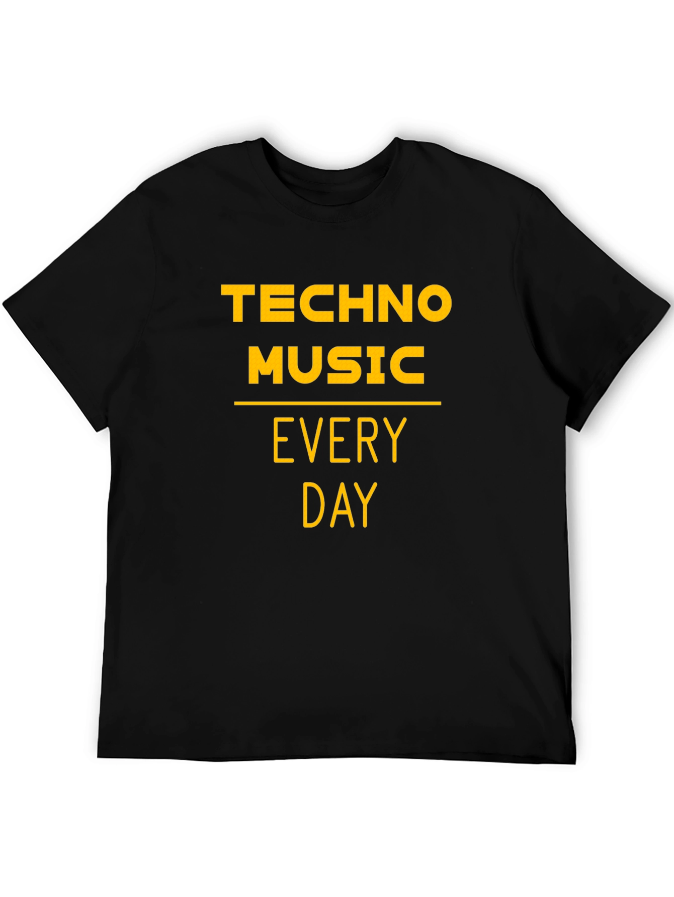 Techno Music Every Day Black T-Shirt