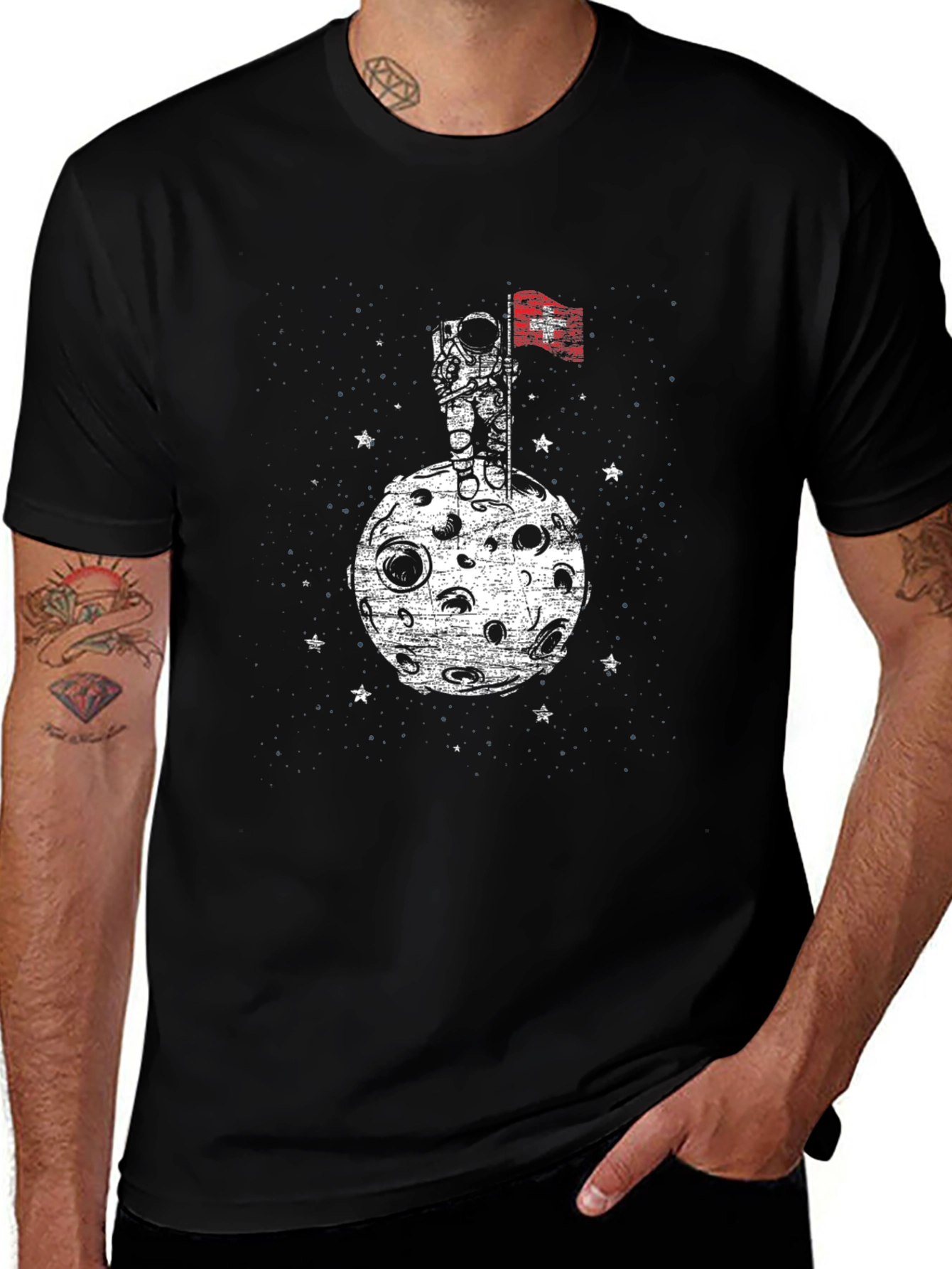 Astronaut Moon Landing Graphic Tee