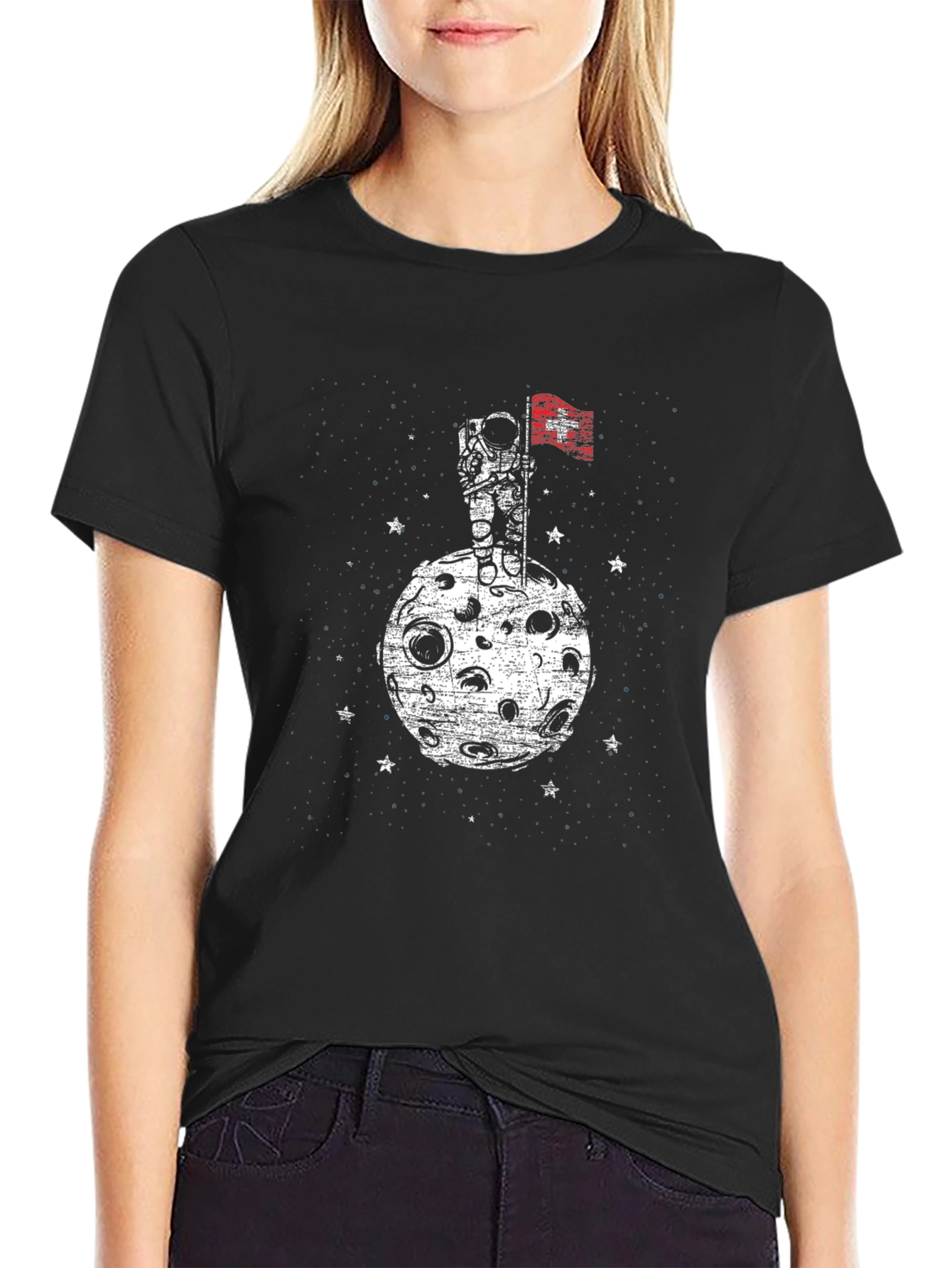 Astronaut Moon Landing Graphic Tee