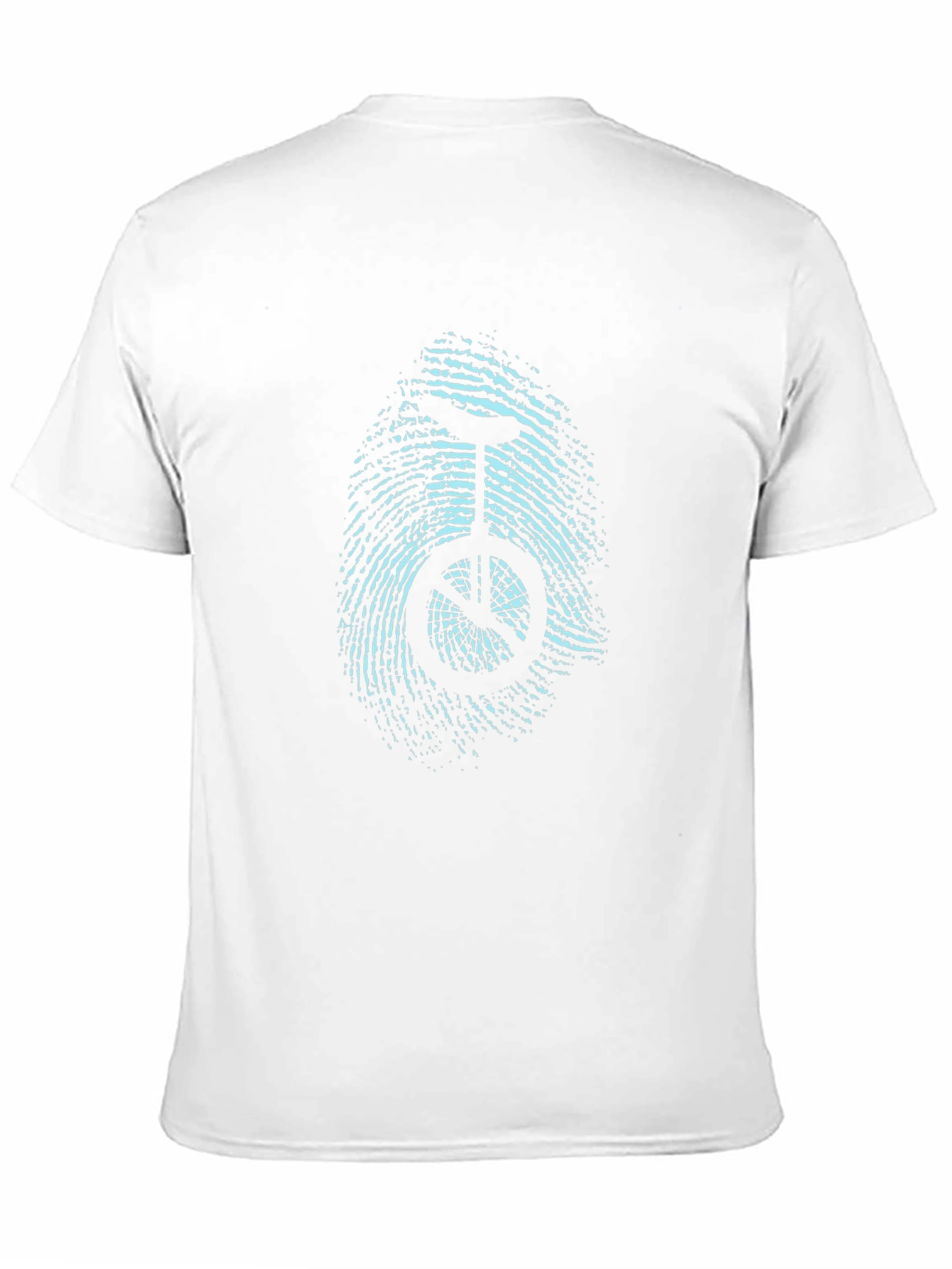 Unicycle Fingerprint Graphic Tee - Black Cotton Blend